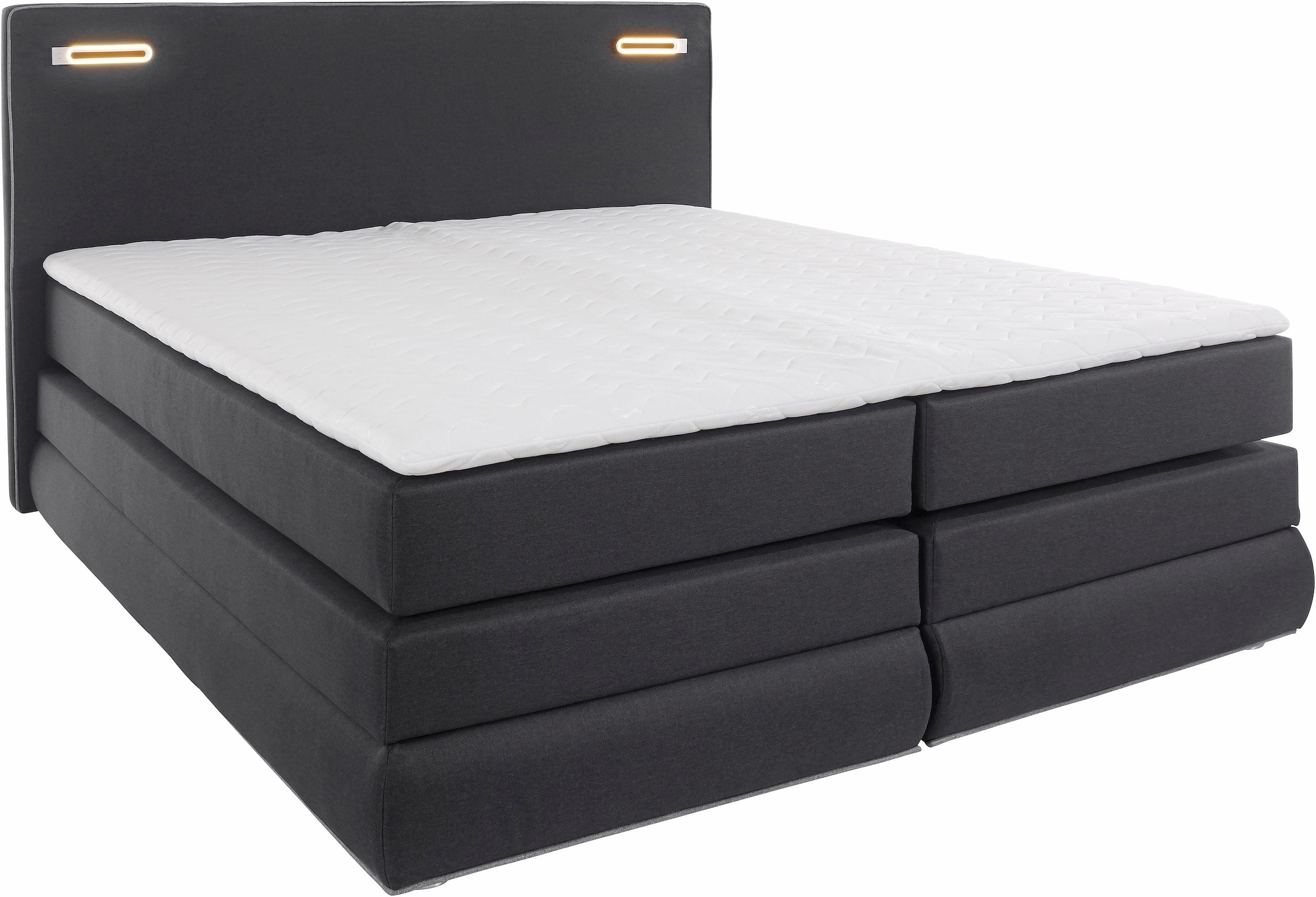 COLLECTION AB Lit boxspring »Ninoni« inkl. Bettkasten, Topper und wahlweise mit LED-Beleuchtung