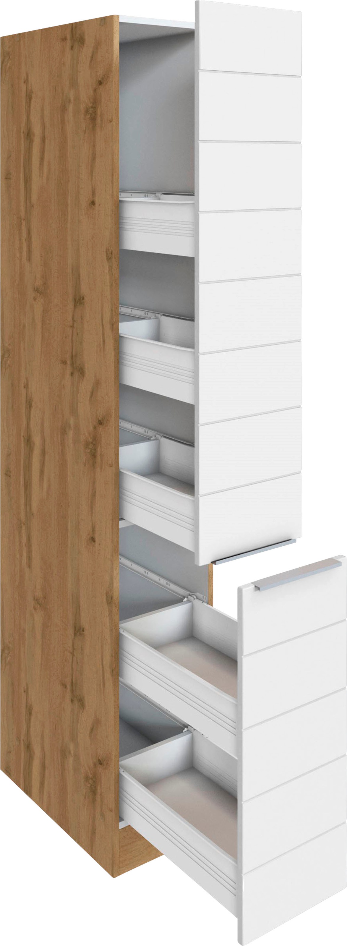 KOCHSTATION Armoire à pharmacie »KS-Luhe« 30 cm de large, façades MDF de qualité avec lisseau horizontal