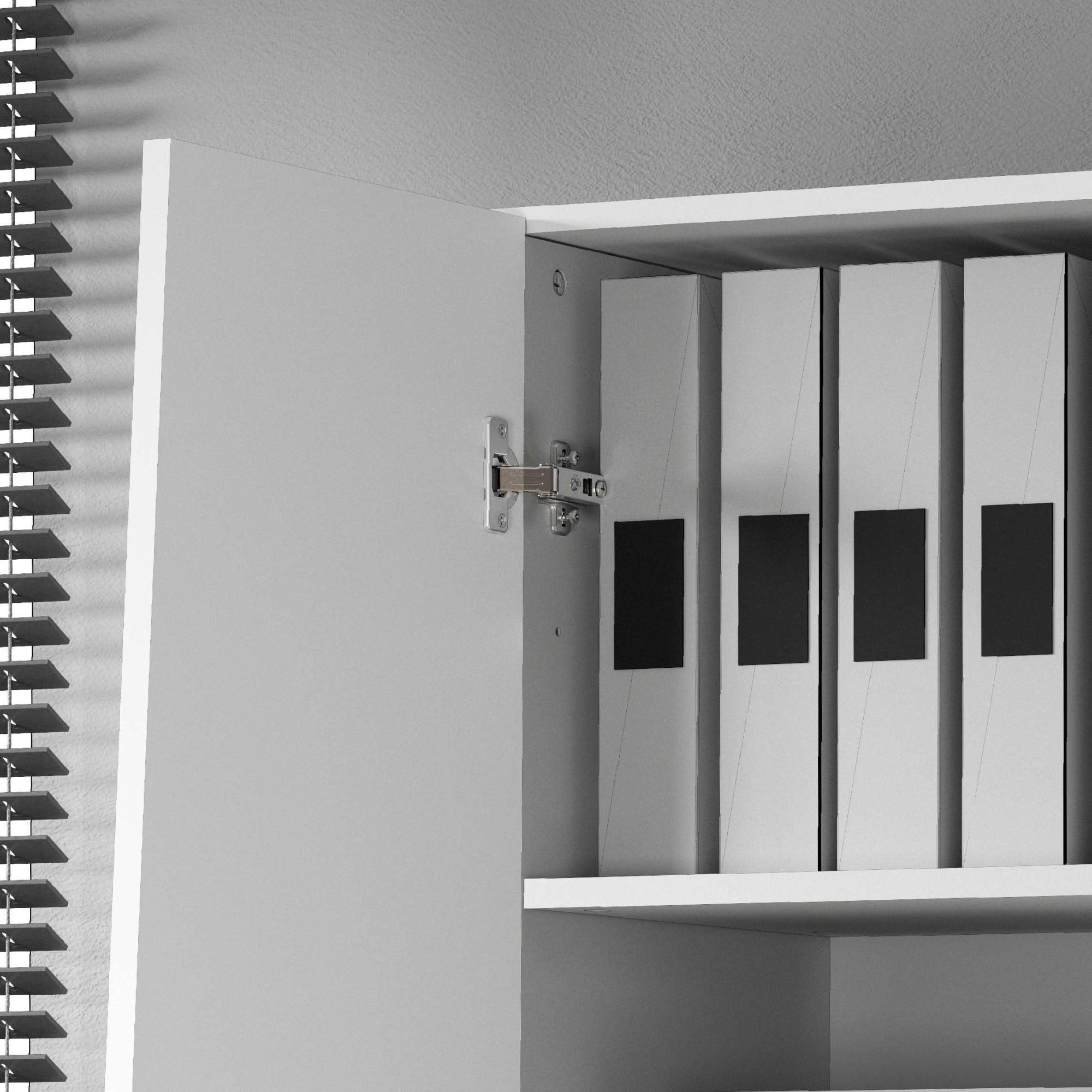 Home affaire Armoire de classement »Vega, Mehrzweckschrank, Büroschrank, mit 2 Türen« & étagères réglables, hauteur 166 cm, Fabriqué en Italie