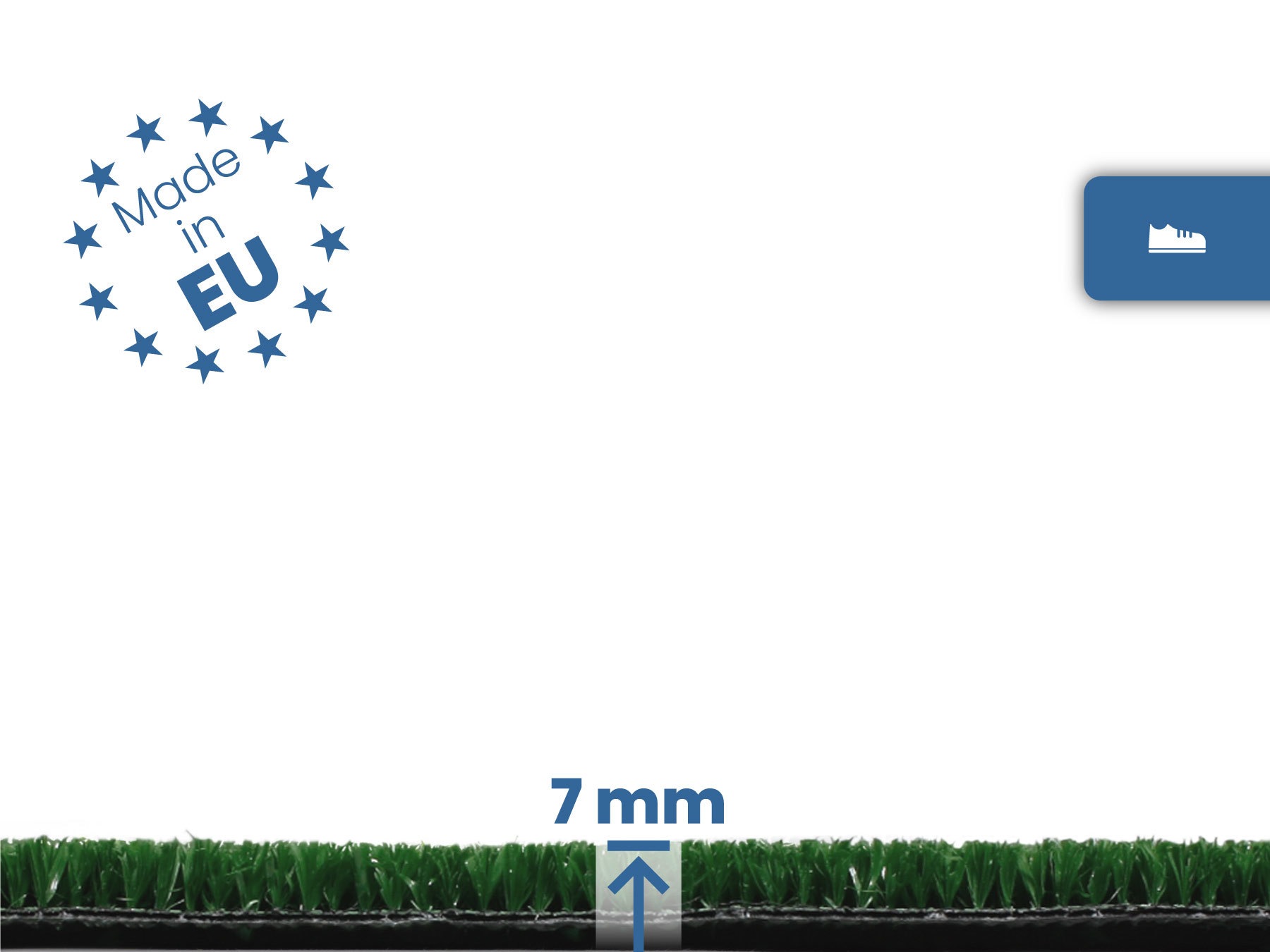 Primaflor-Ideen in Textil Gazon synthétique »SPRING, Made in Belgium« Rectangulaire 7 mm Höhe Rasenteppich, Drainagefunktion, witterungsbeständig, strapazierfähig