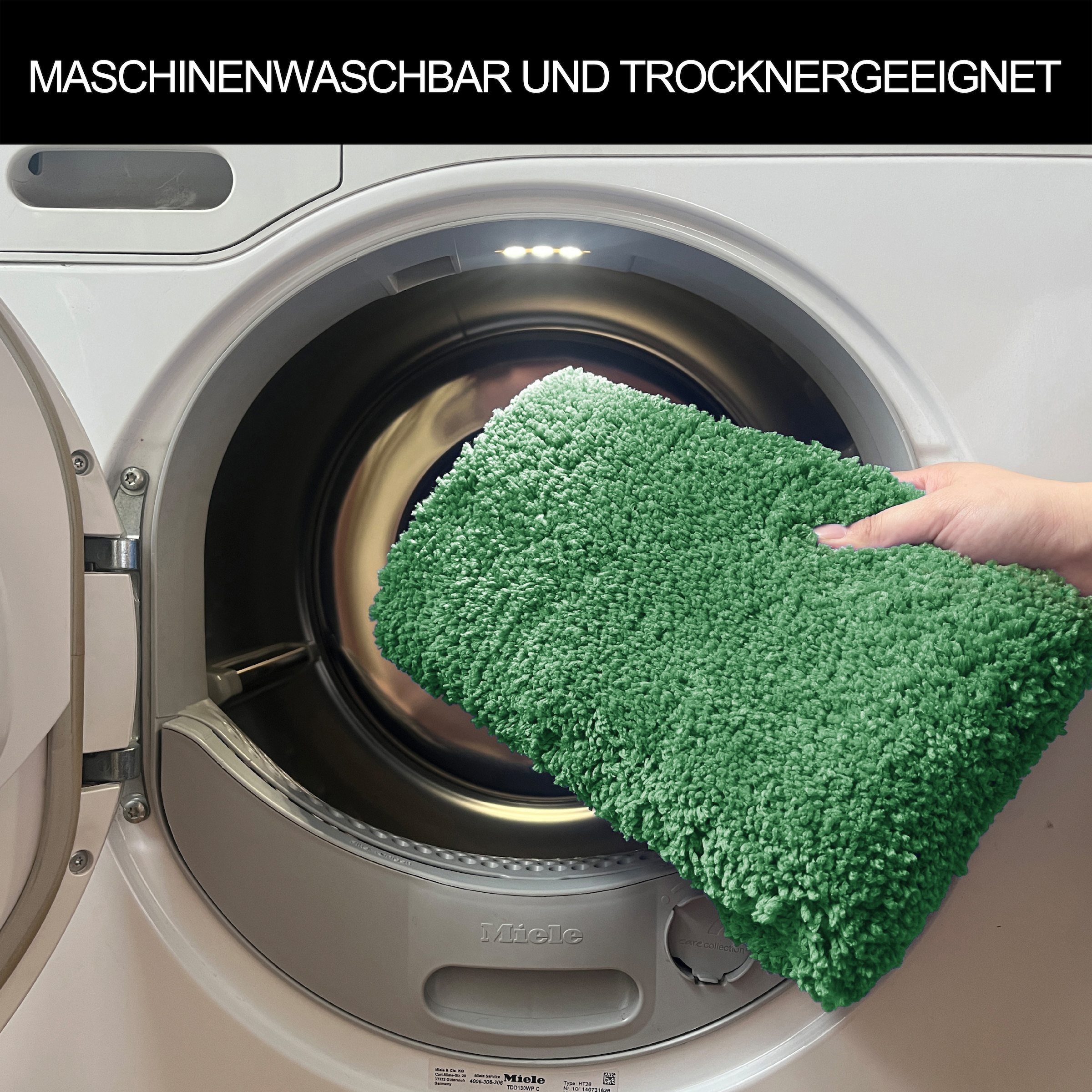 my home Badematte »Inga, Badezimmer Teppich, Badvorleger« Höhe 20 mm rutschhemmend beschichtet fussbodenheizungsgeeignet | schnell trocknend | strapazierfähig Badteppich, unifarben, weich, als halbrund und rechteckig erhältlich
