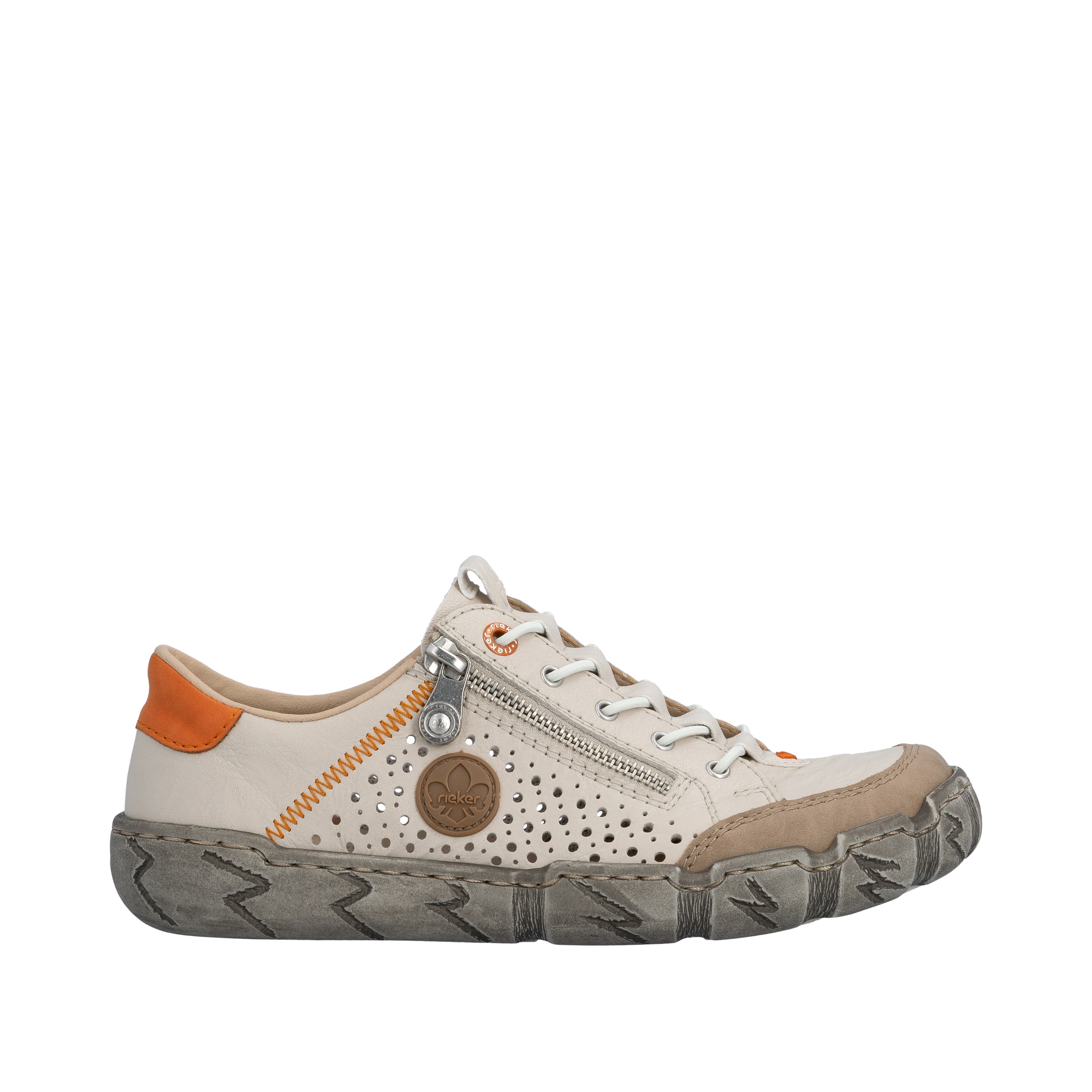 Rieker Slip-On Sneaker  mit Sohle im Used-Look, Freizeitschuh, Halbschuh, Schlupfschuh