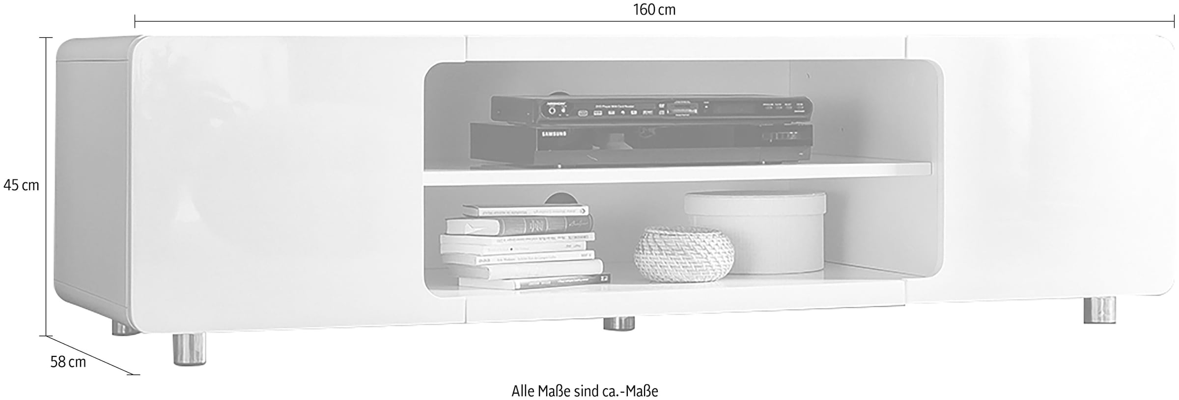 SalesFever Lowboard »Flexibler Raumteiler« Flexibel platzierbar für individuelles Wohnambiente