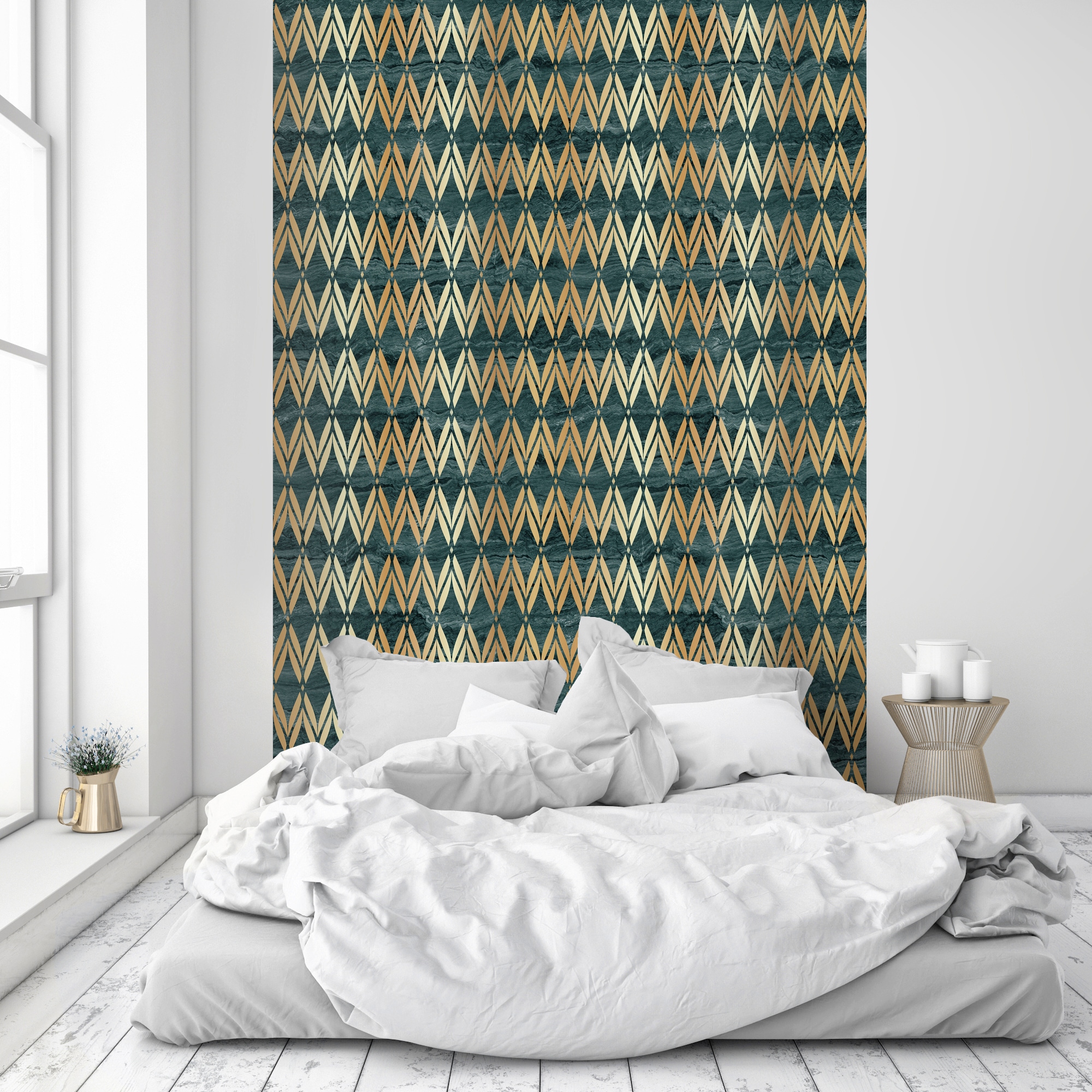 queence Vinyltapete »Mailin« Farbverlauf | abstrakt | bedruckt | gemustert glatt 90x250cm, selbstklebend, kinderleichte Anbringung, , Sticker