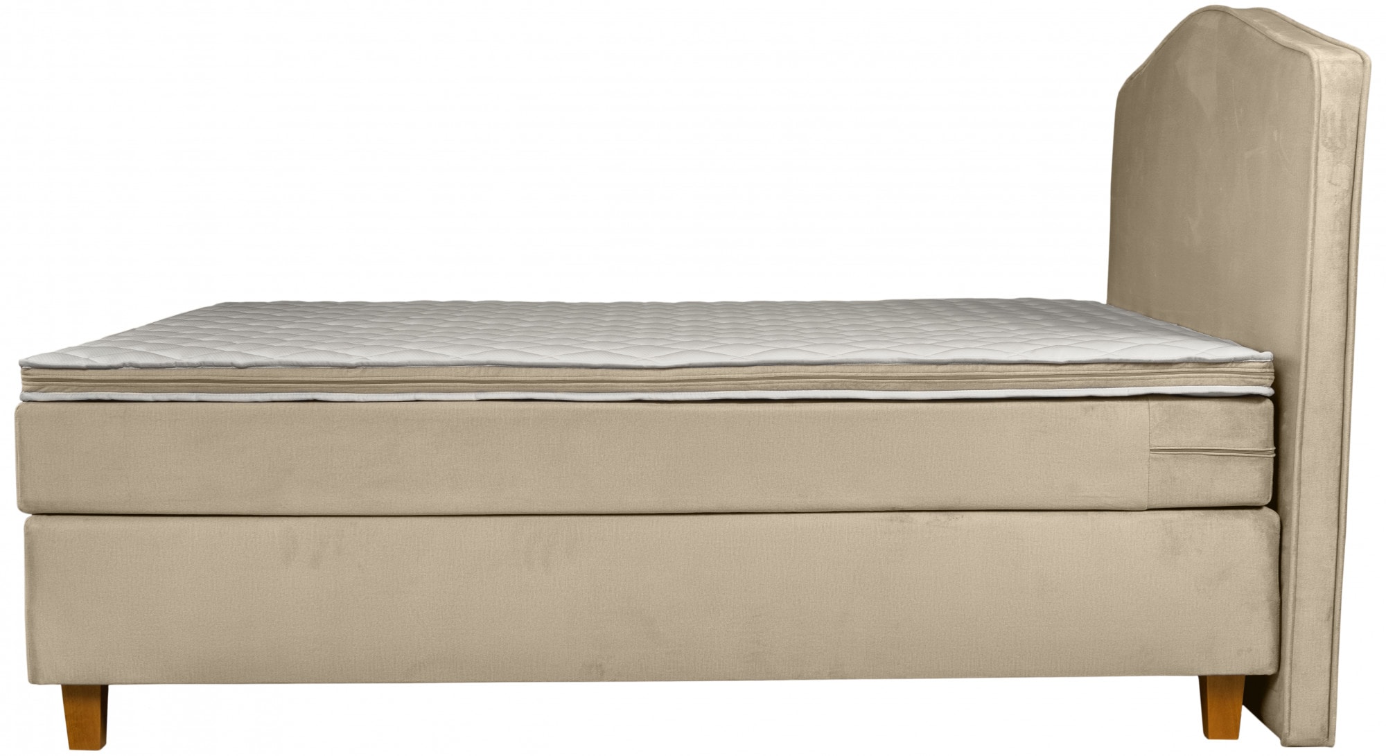INOSIGN Lit boxspring »Jalma« Füsse aus massiver Birke ; Inkl. Topper
