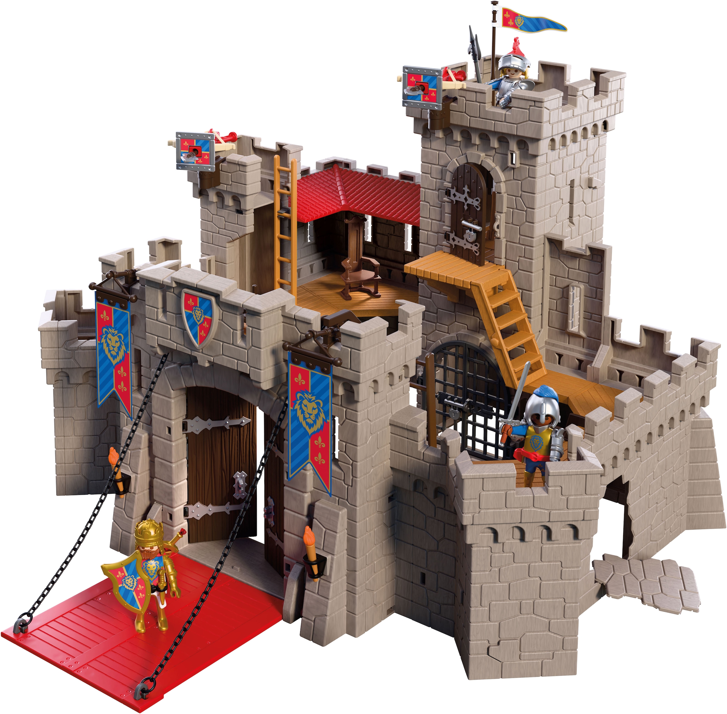 Playmobil® Konstruktions-Spielset »Grosse Löwenritterburg (72112), Knights« XXL Ritterburg mit Zugbrücke; Made in Europe
