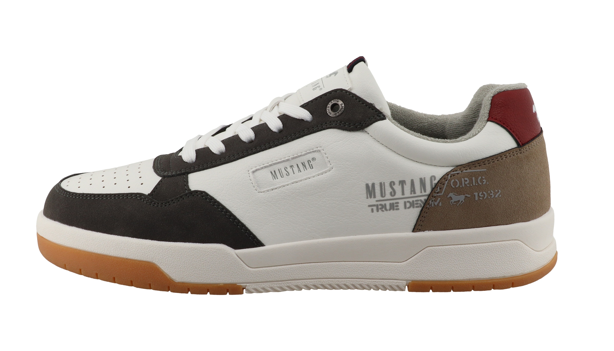 Mustang Shoes Sneakers »Ruggero«  Chaussure de loisirs, chaussure basse, chaussure à lacets avec empiècements contrastés à la mode