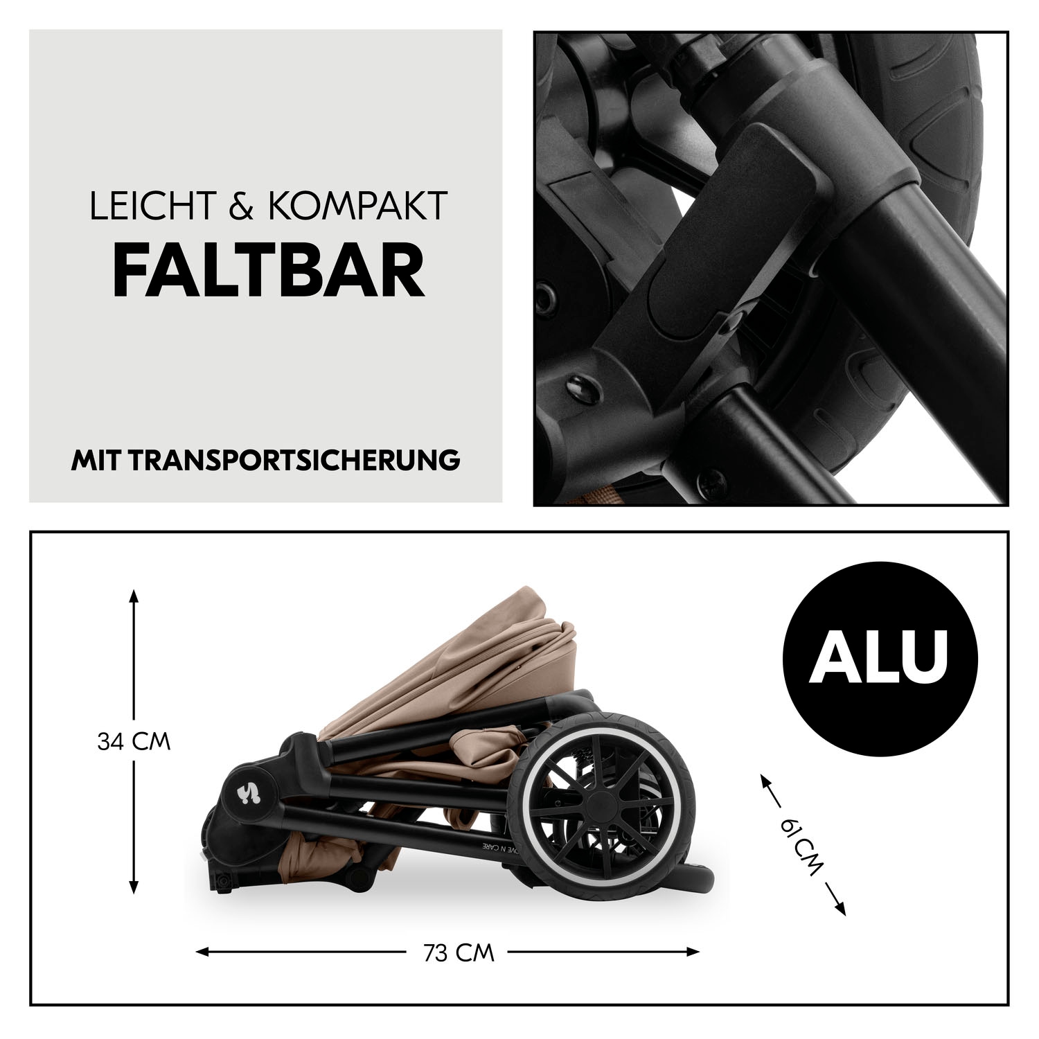 Hauck Kombi-Kinderwagen »Move N Care Set« 22 kg belastbar bis 22 kg