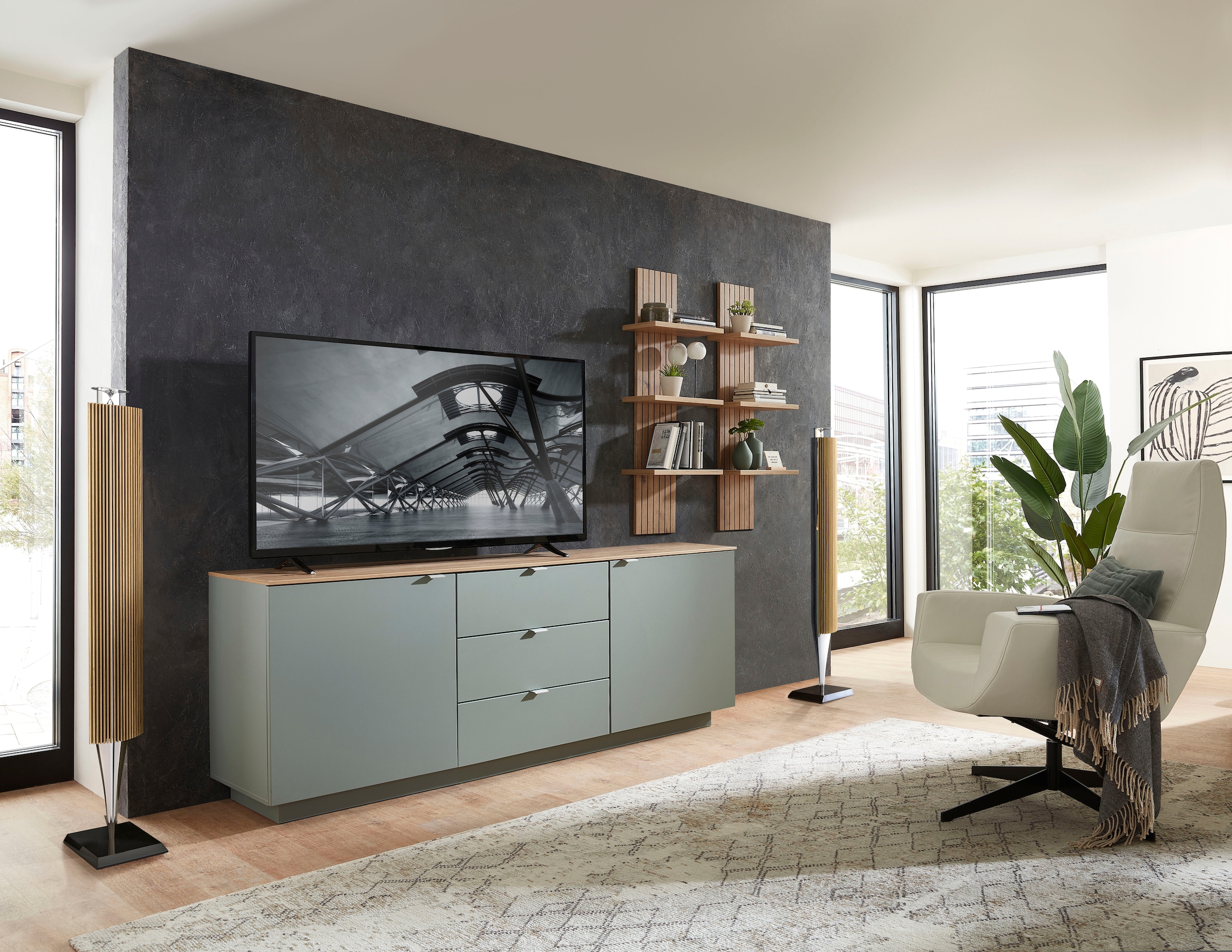 Innostyle Wandregal »Core, Wandpaneel Masse B/H/T 38x120x22 cm« 1 Stk. tlg. Wandpaneel mit 3 Böden