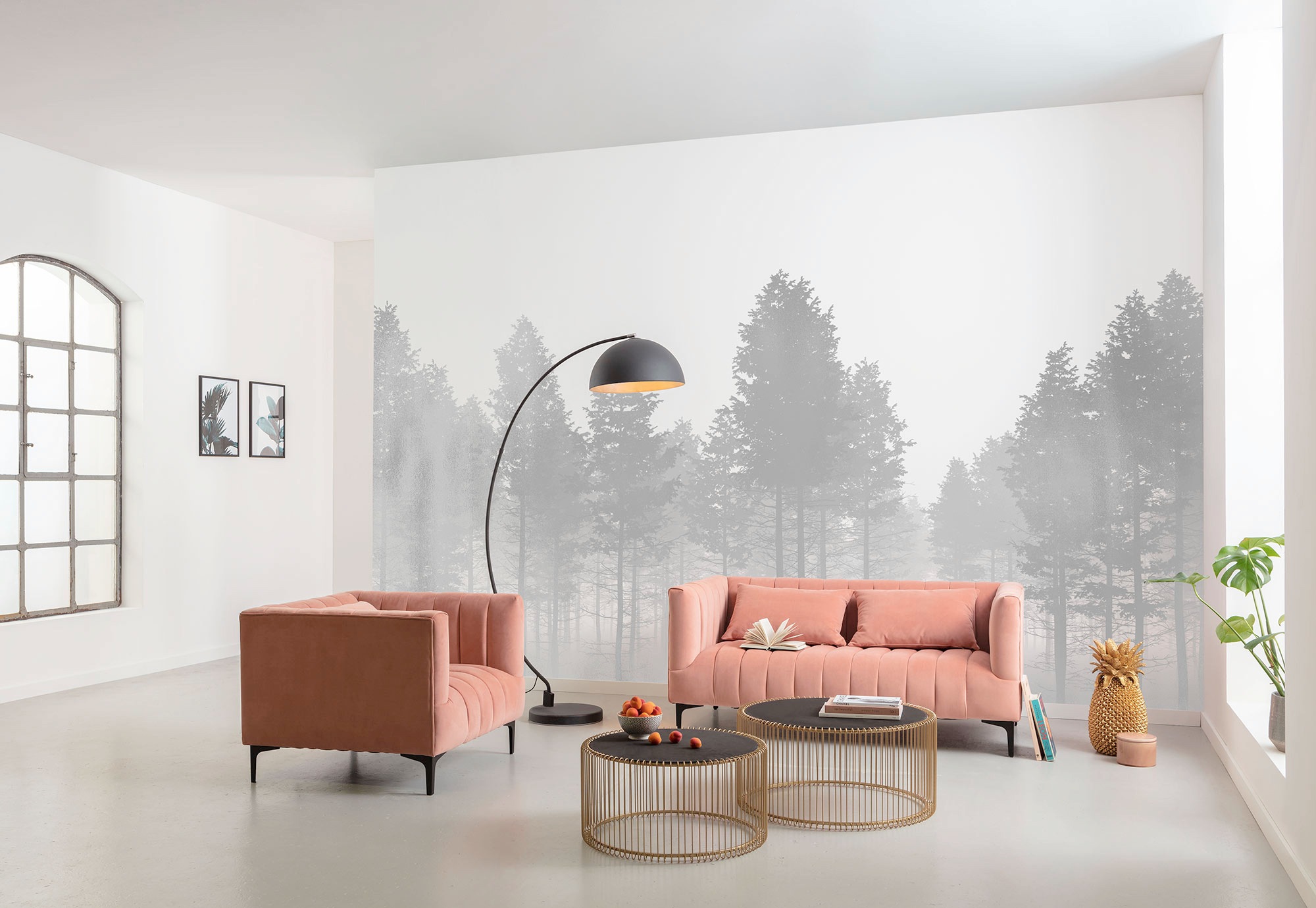 Komar Vliestapete »Digitaldruck Vlies -  Silver Haze - Grösse 400 x 280 cm« bedruckt glatt Wohnzimmer, Schlafzimmer