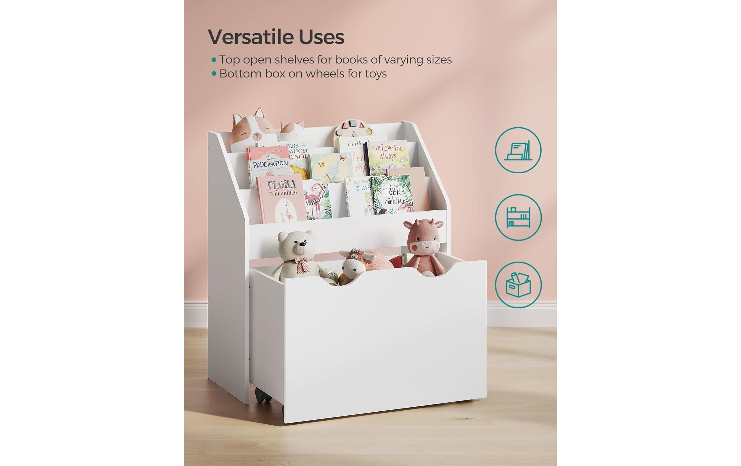 SONGMICS Bücherregal »mit Schublade«