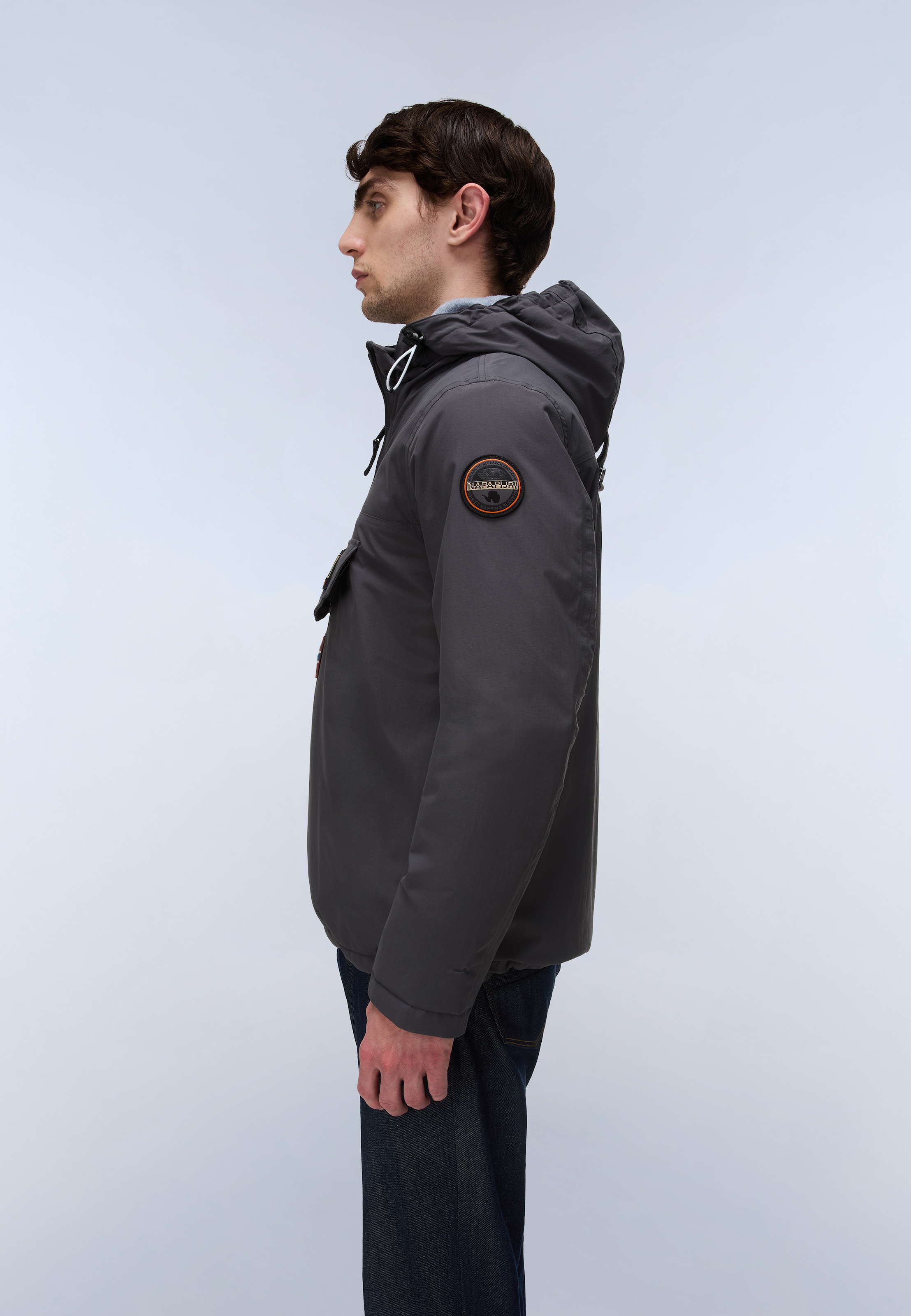 Napapijri Anorak »RAINFOREST WINTER 3 DARK GREY SOLID« au design uni, silhouette sportive