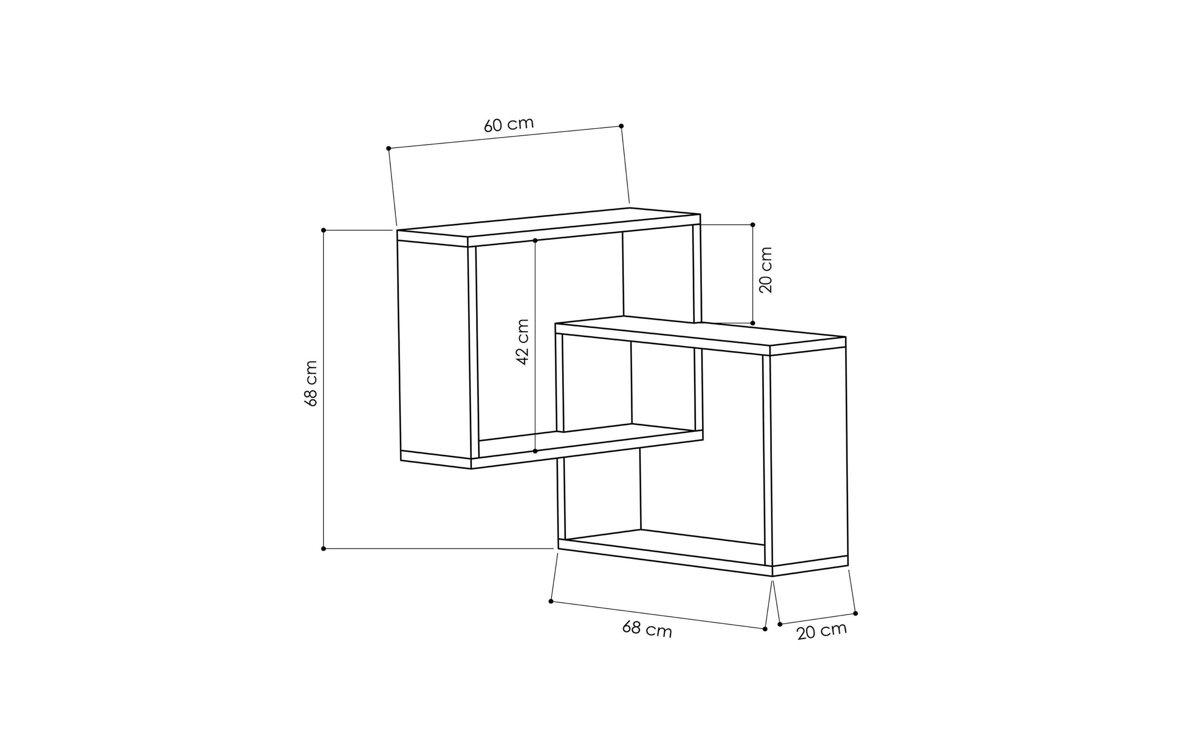WOODY FASHION Étagère murale »Ring«