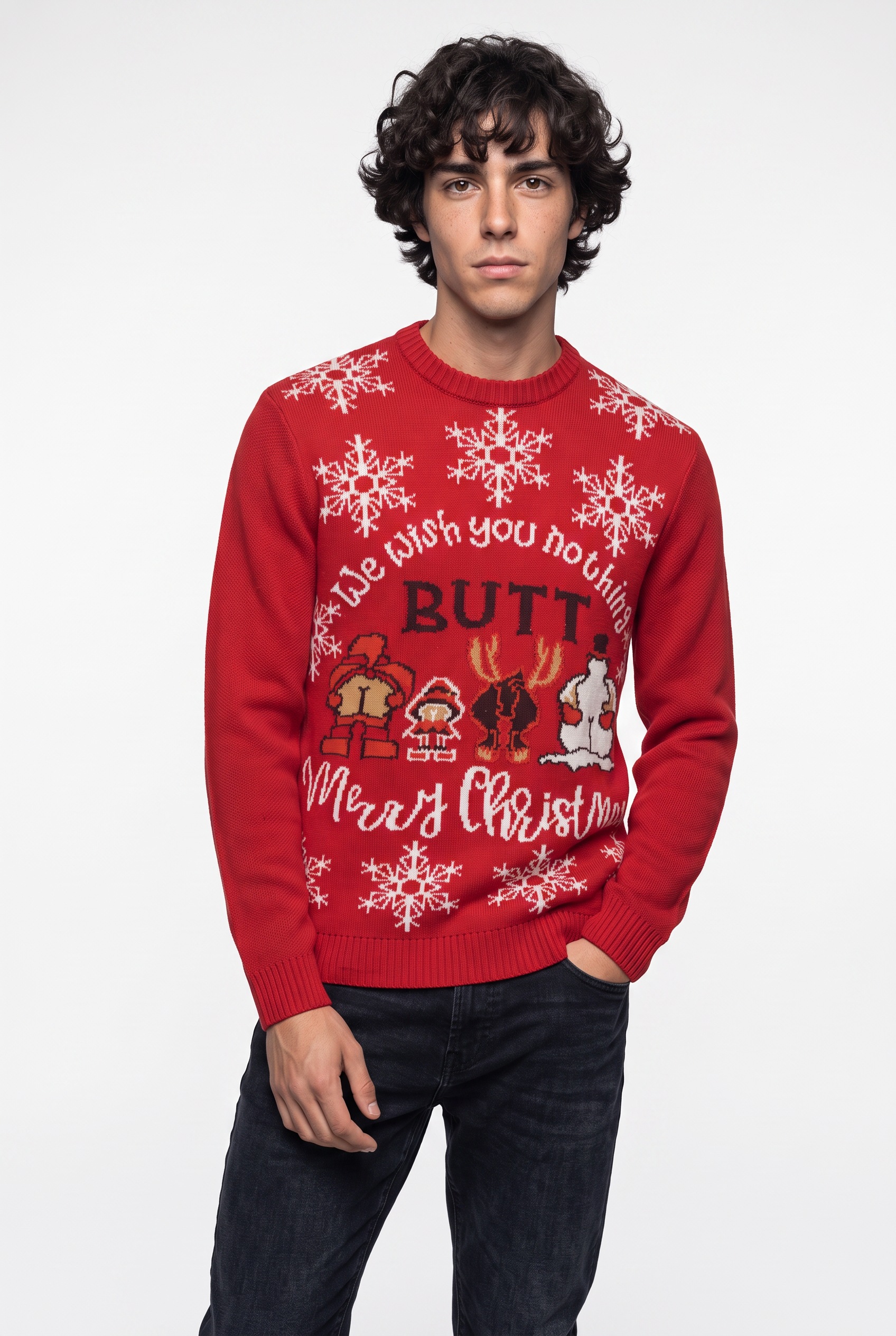 ONLY & SONS Pull à col rond »ONSX-MAX SNOW REG CREW KNIT«