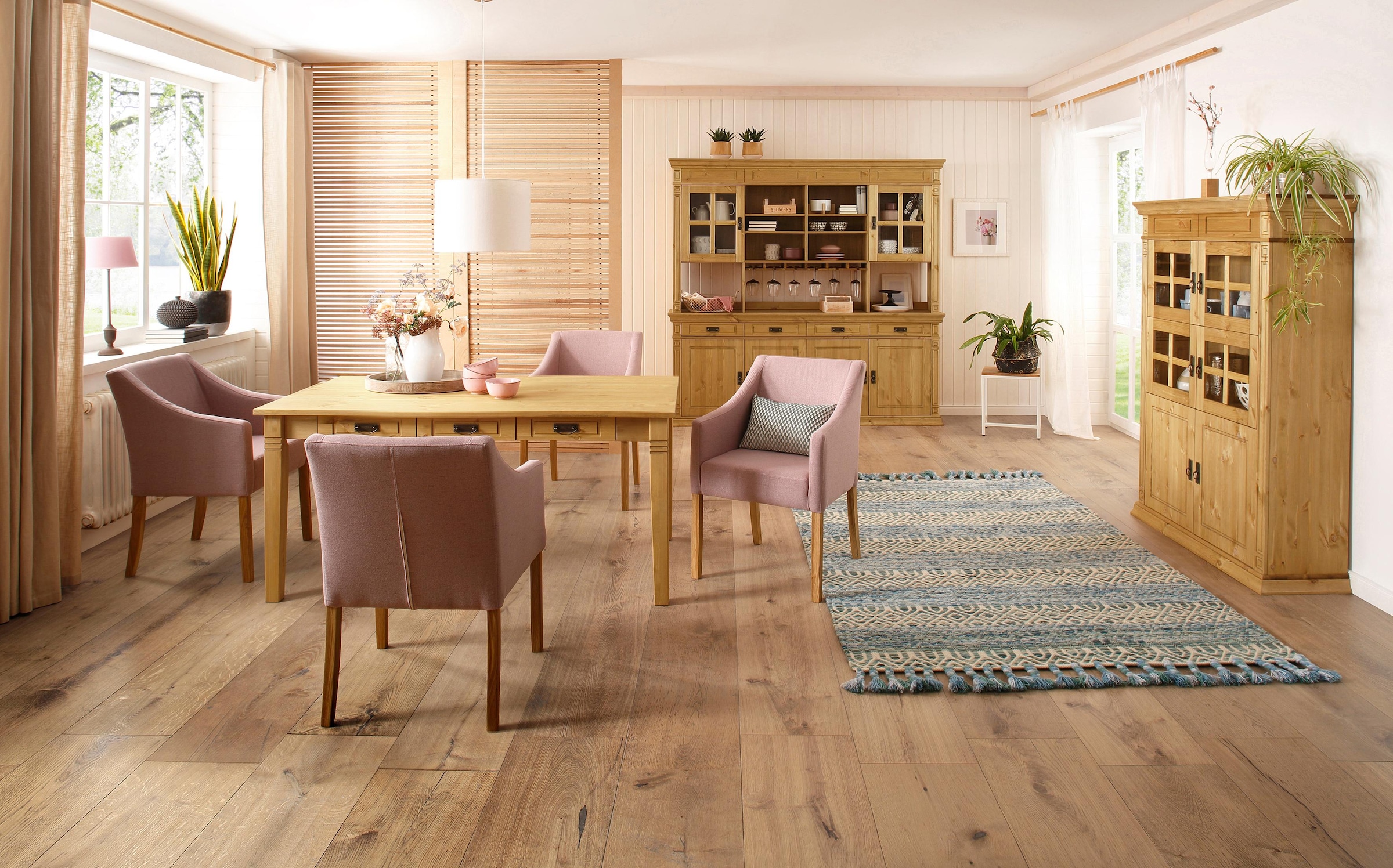 Frottee Sideboard »Frottee« Kommode im klassischen Landhausstil, Breite 202 cm