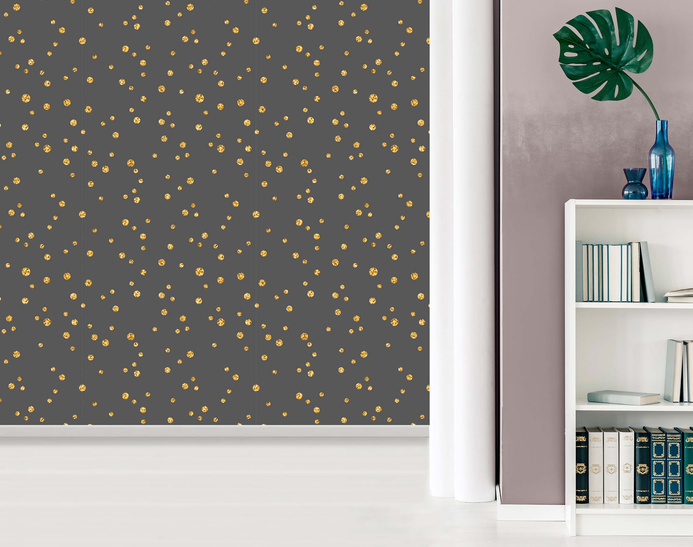 queence Papier peint vinyle »Camilla« Optique 3D | imprimé 90x250cm, selbstklebend, kinderleichte Anbringung, , Sticker