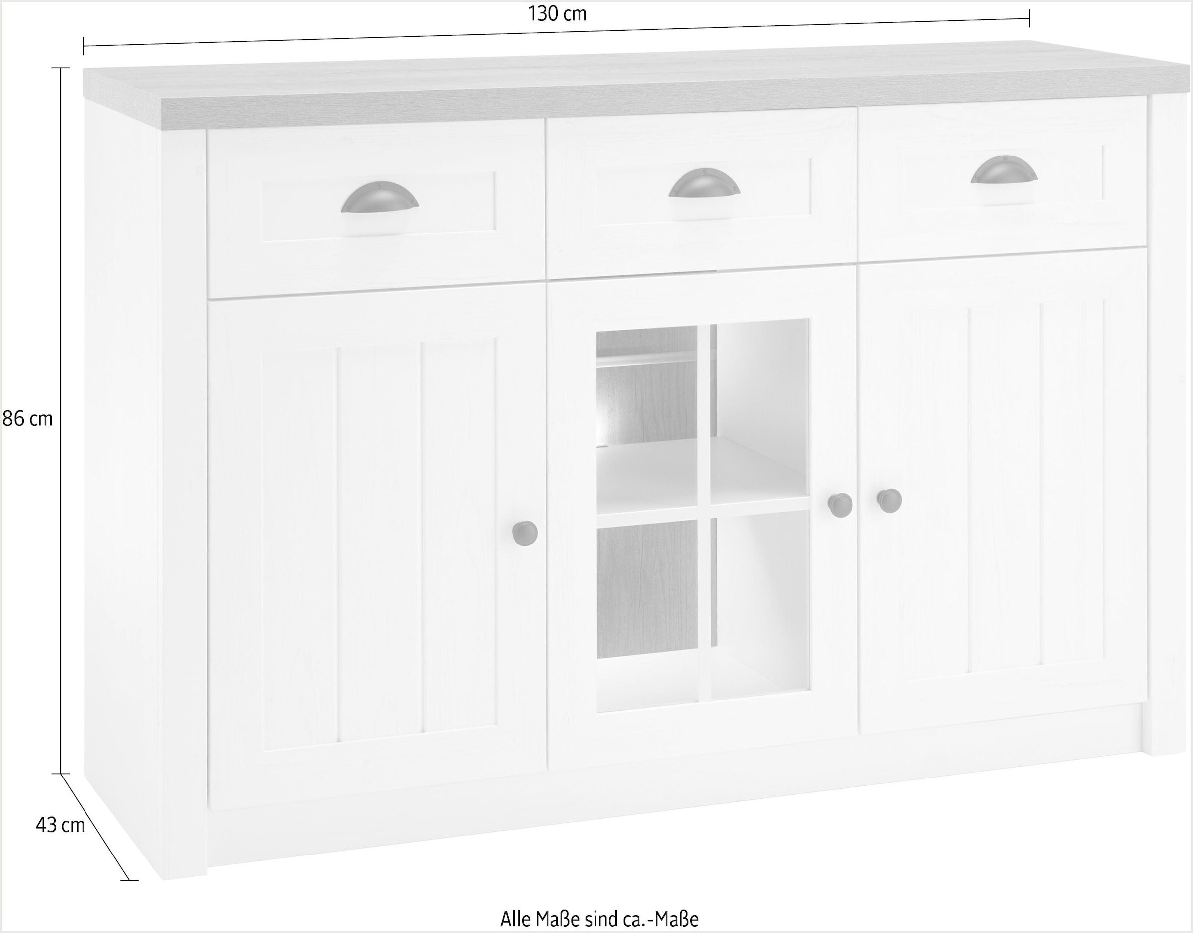 Home affaire Sideboard »Beauvais« Breite ca. 130 cm