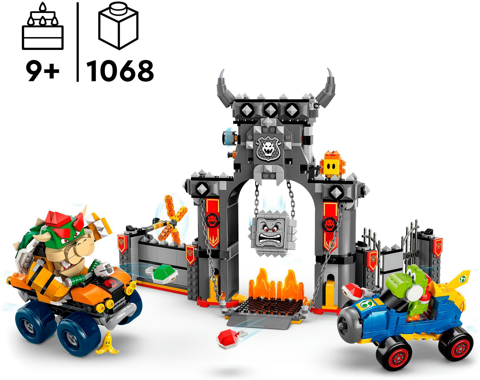 LEGO® Konstruktionsspielsteine »Mario Kart – Bowsers Festung (72039), LEGO Super Mario« Made in Europe