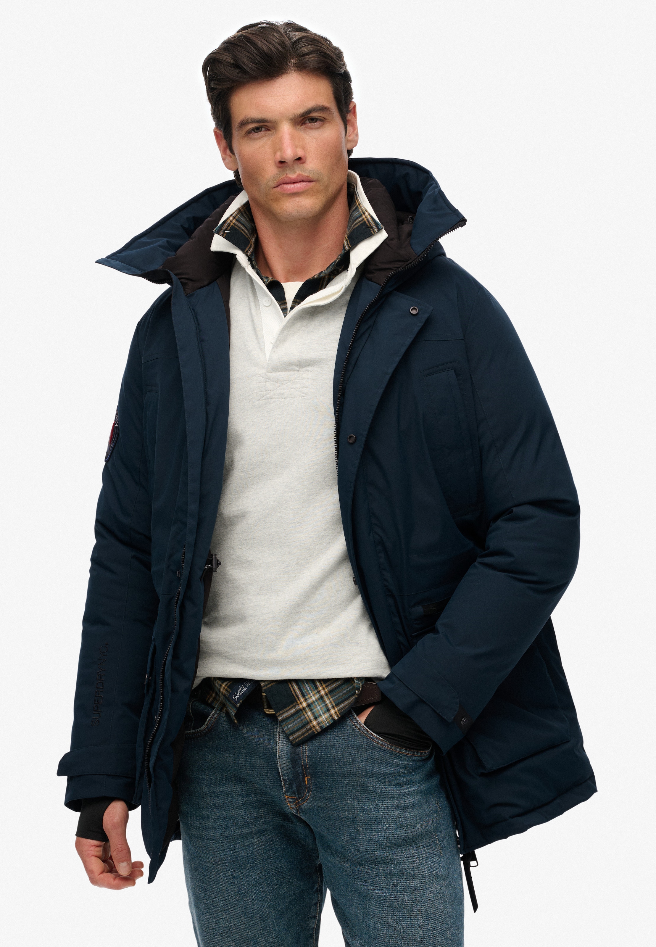 Superdry Steppjacke »City Padded Parka Jacket« mit Kapuze