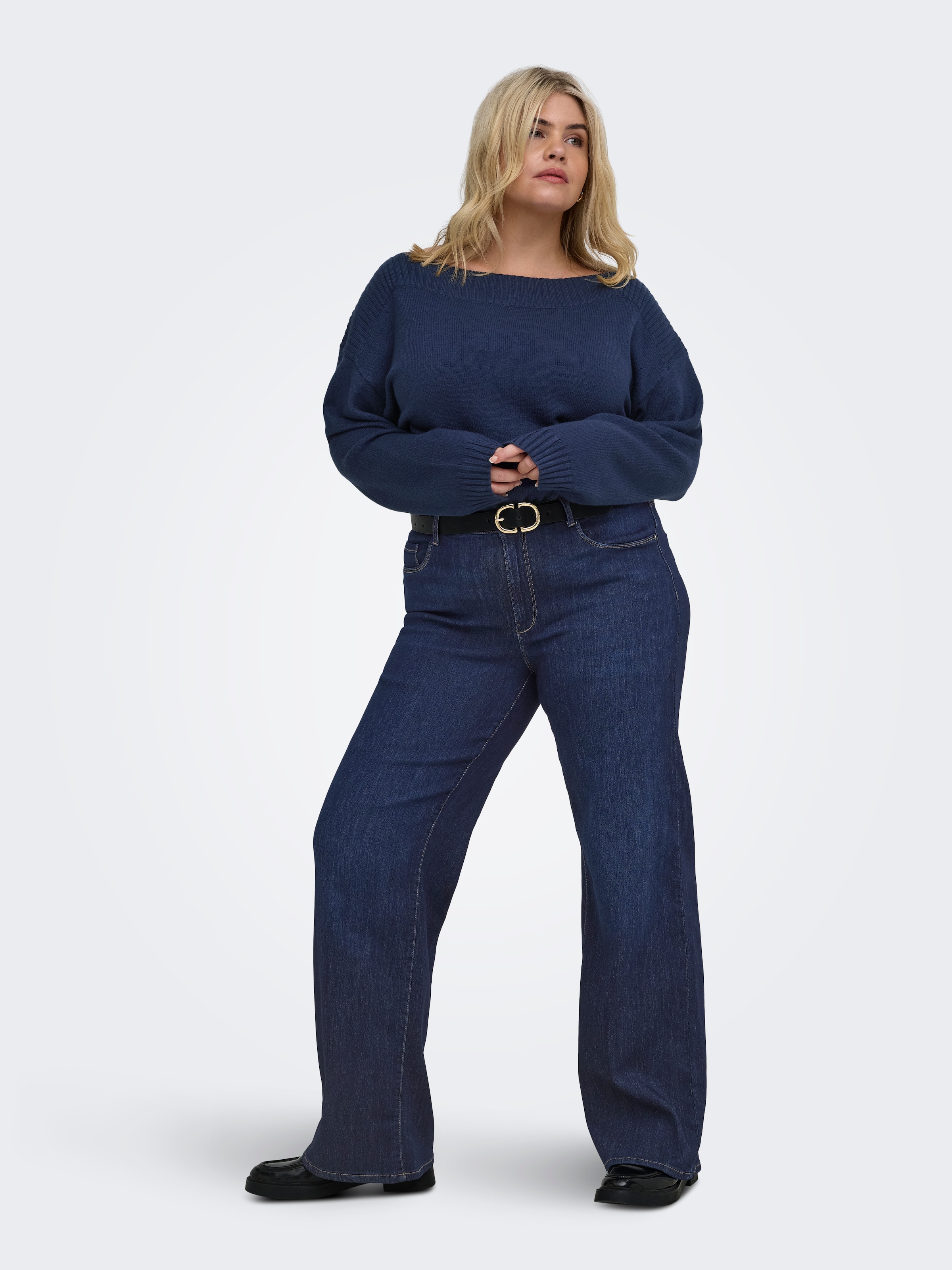 ONLY CARMAKOMA Jeans taille haute »CARTHUNDER HW WIDE DNM PIM536 NOOS« mélange de viscose, taille haute