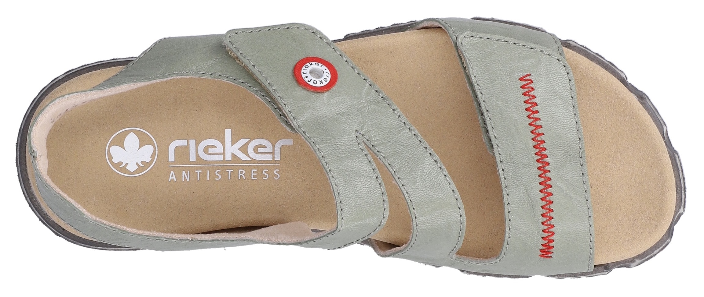 Rieker Sandale  Sommerschuh, Klettsandale mit Ziernaht