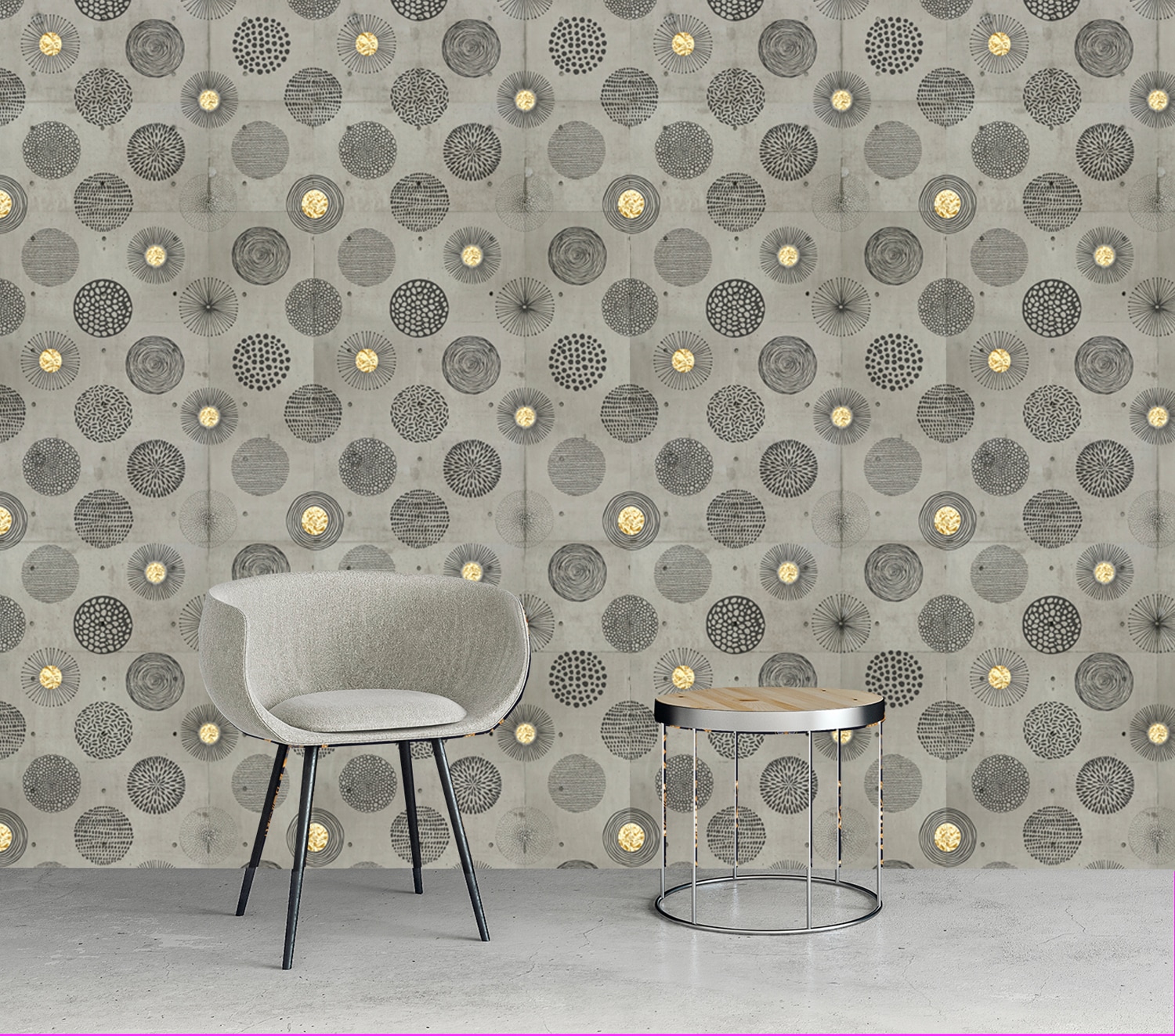 queence Papier peint vinyle »Ornamente« Optique 3D | imprimé 90x250cm, selbstklebend, kinderleichte Anbringung, , Sticker