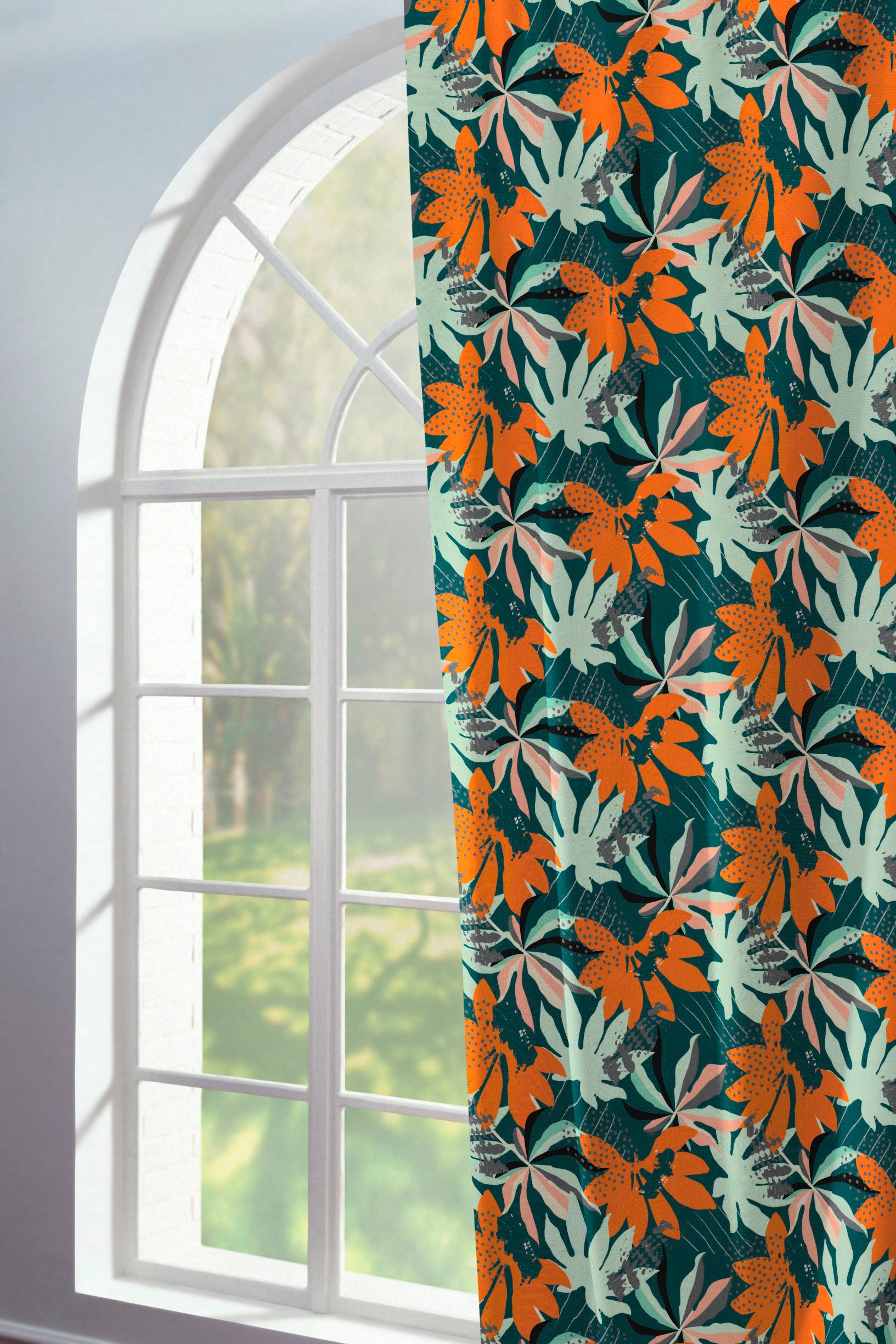 Adam Vorhang »Jungle« Kräuselband 1 Stk. tlg. aus 100% Bio-Baumwolle