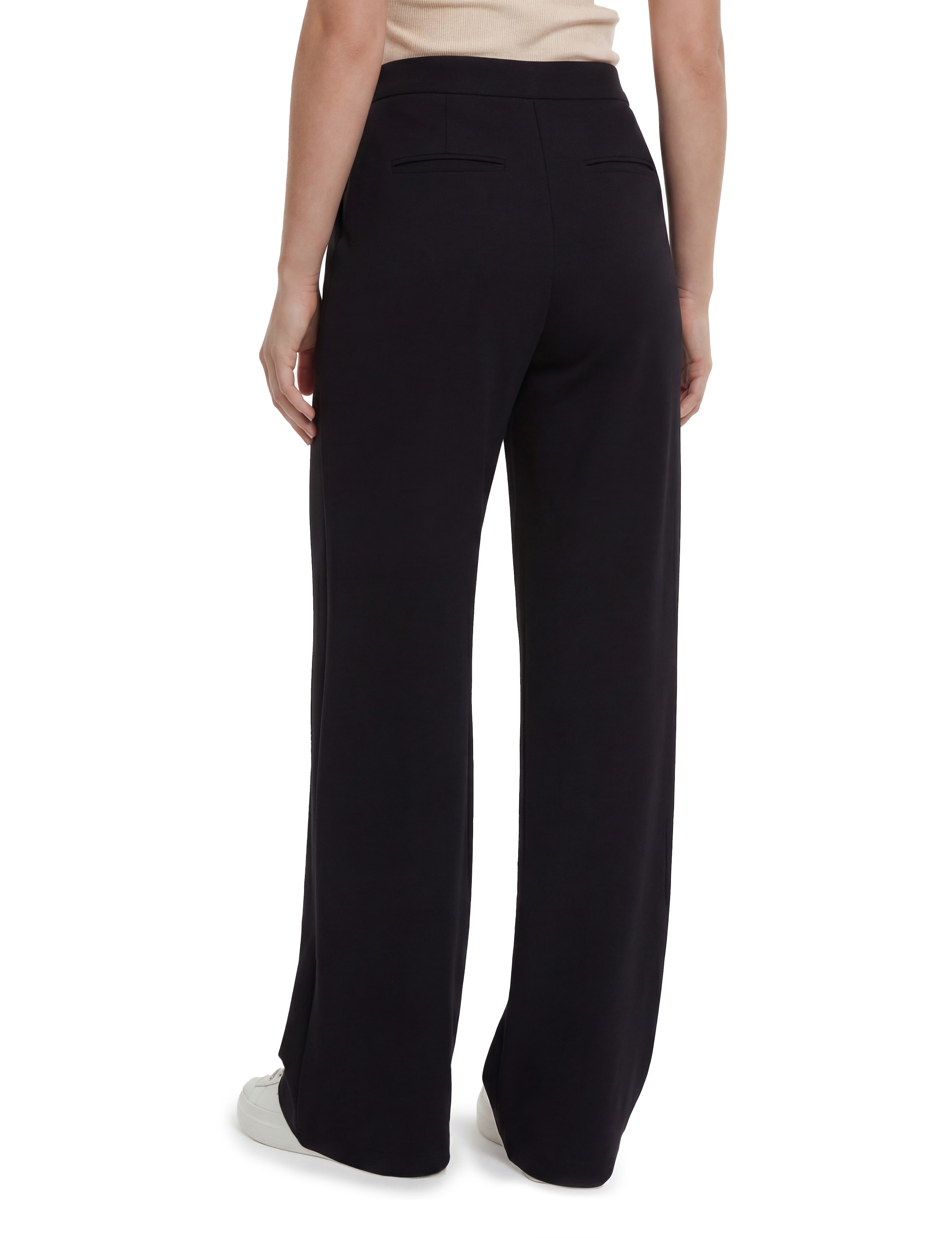 Guess Palazzohose »OLYMPE WIDE LEG PANTS«  in Scuba-Qualität, Logo-Patch