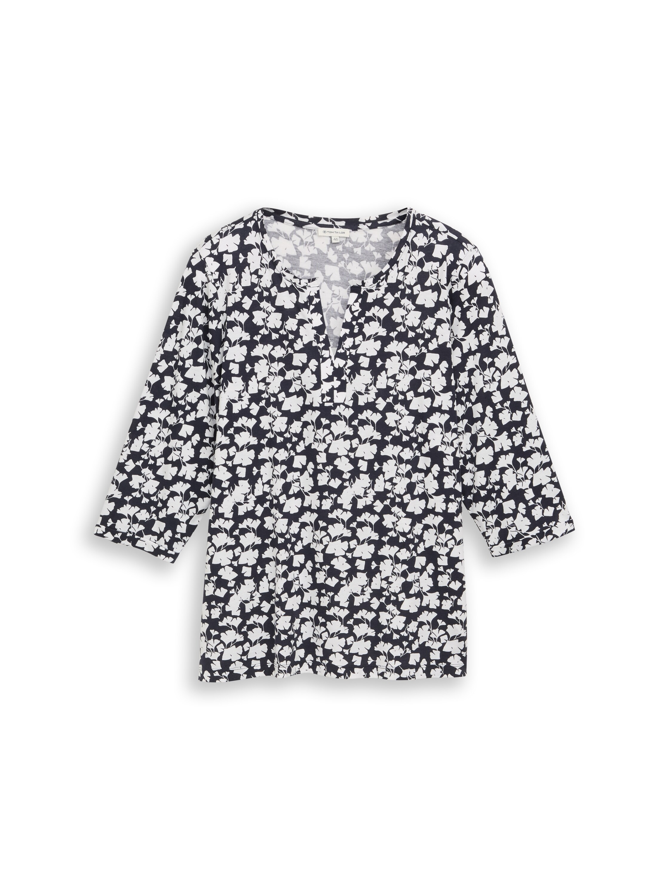 TOM TAILOR PLUS 3/4-Arm-Shirt mit All-Over Print