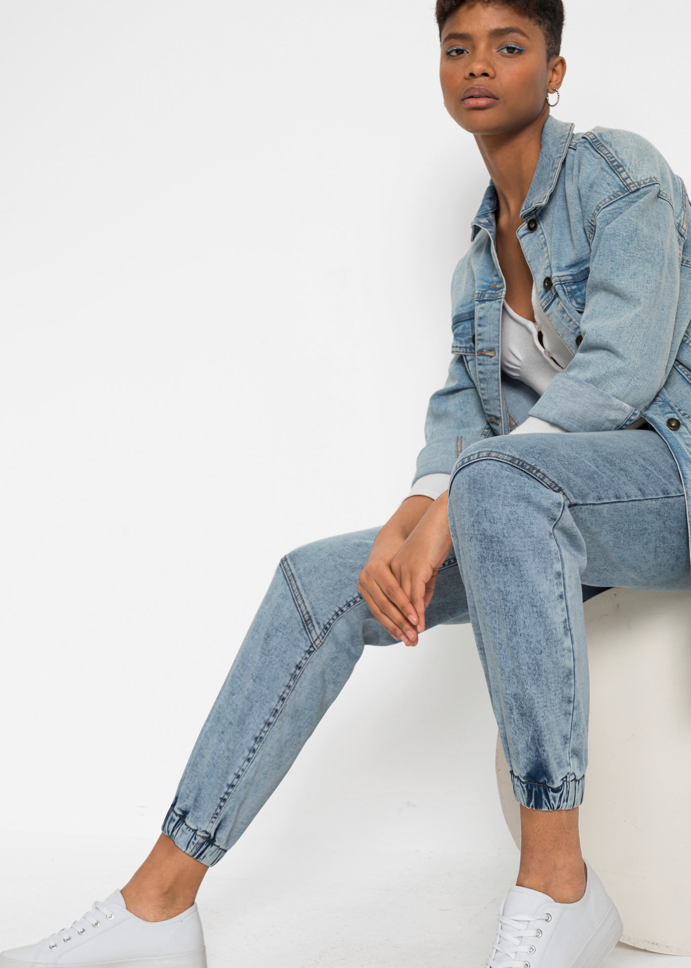 bonprix Jeggings en jeans loose fit Passform, aus Baumwolle, Polyester und Elasthan