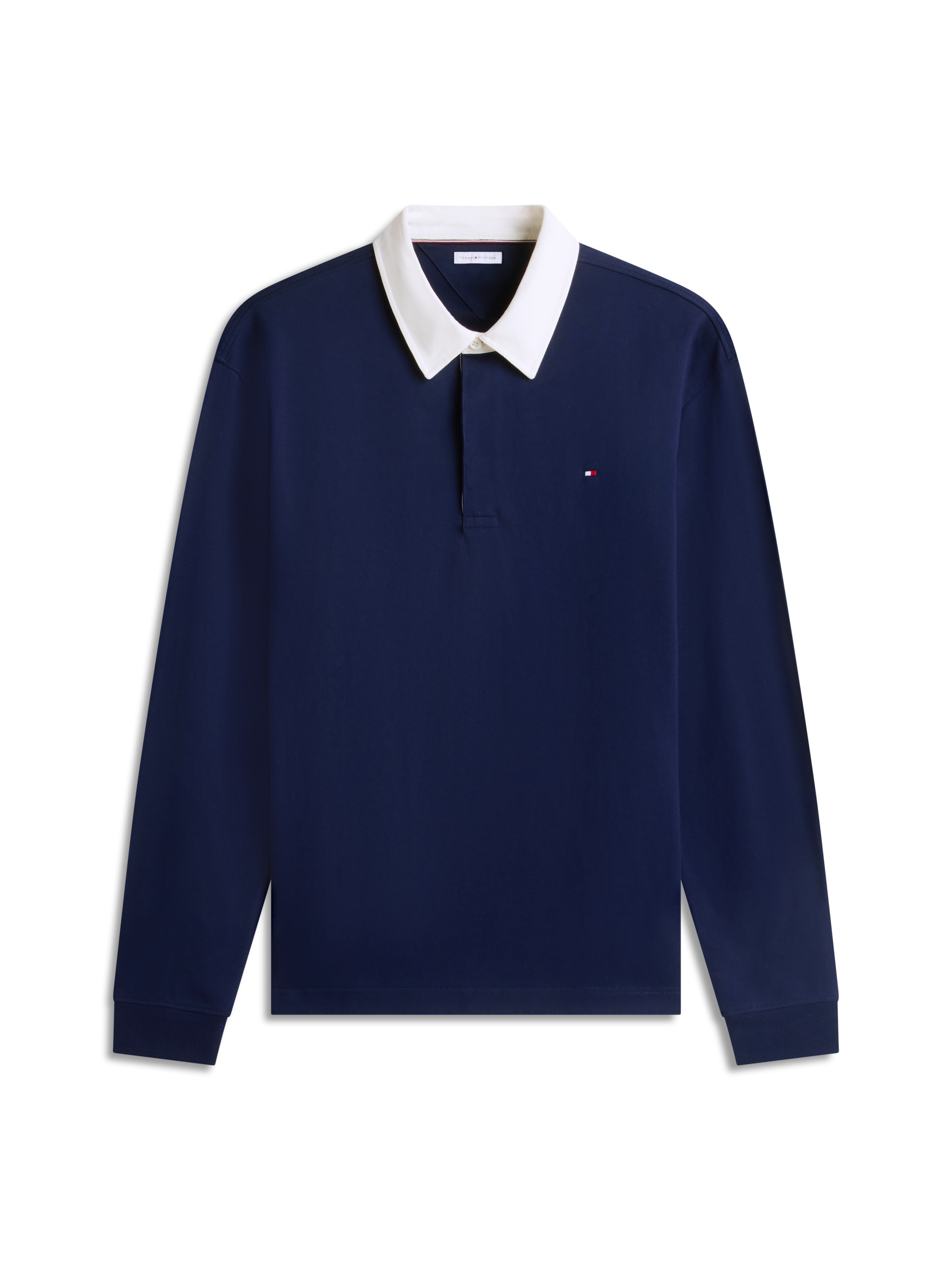 Tommy Hilfiger Big & Tall Rugbyshirt »BT-ESSENTIAL SOLID RUGBY« Grosse Grössen, kontrastfarbener Kragen