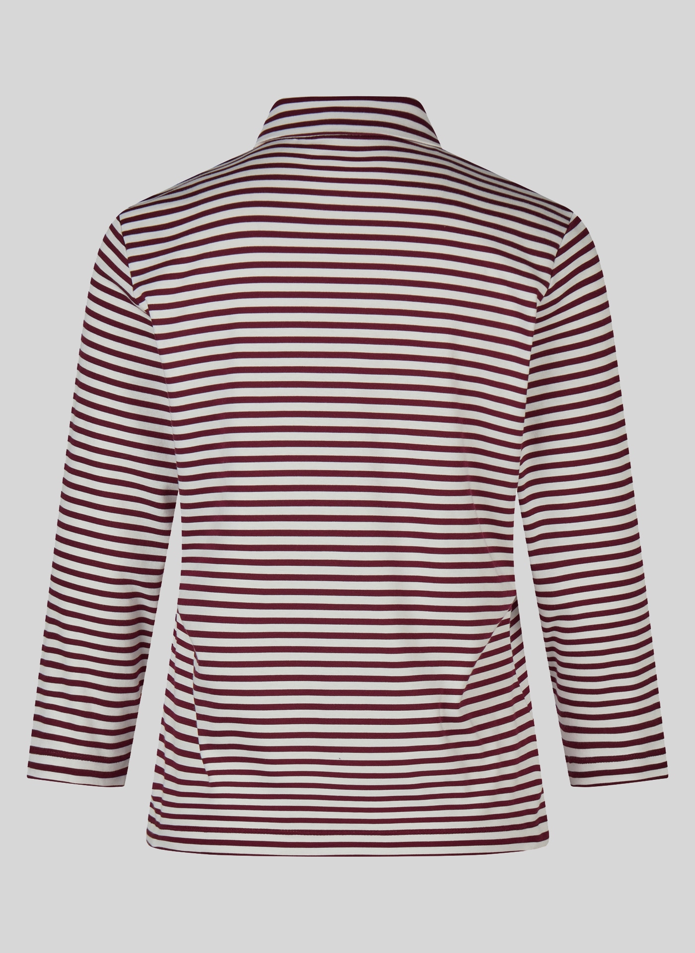 Rabe T-shirt à manches 3/4 avec col de chemise et fermeture éclair