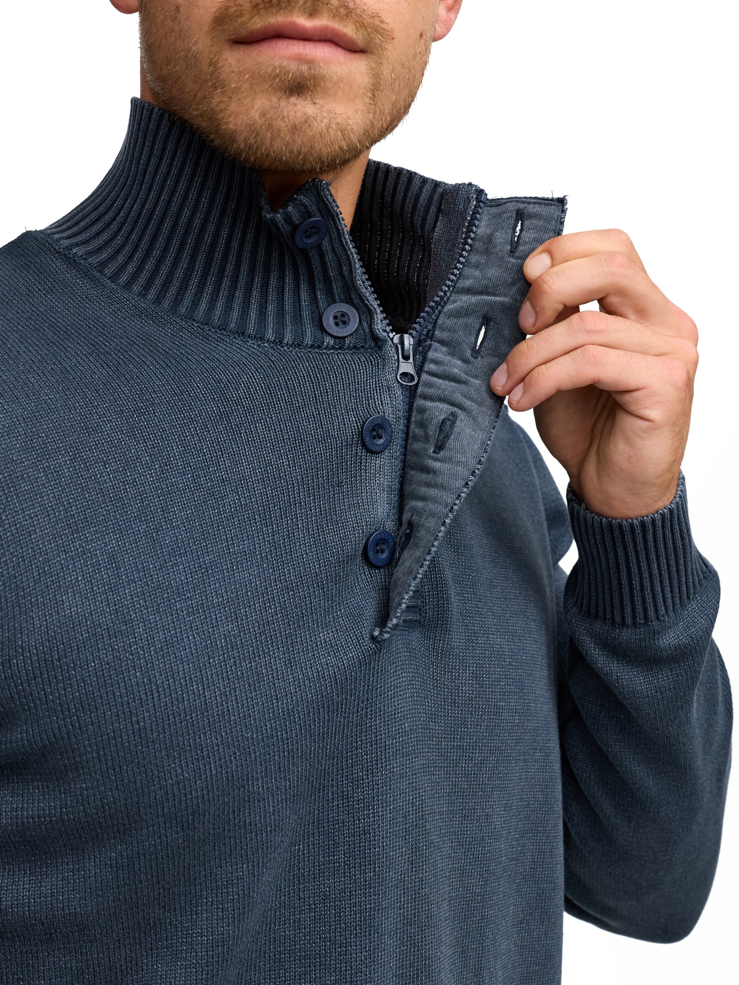 Indicode Strickpullover »INNiels ½ Placket«