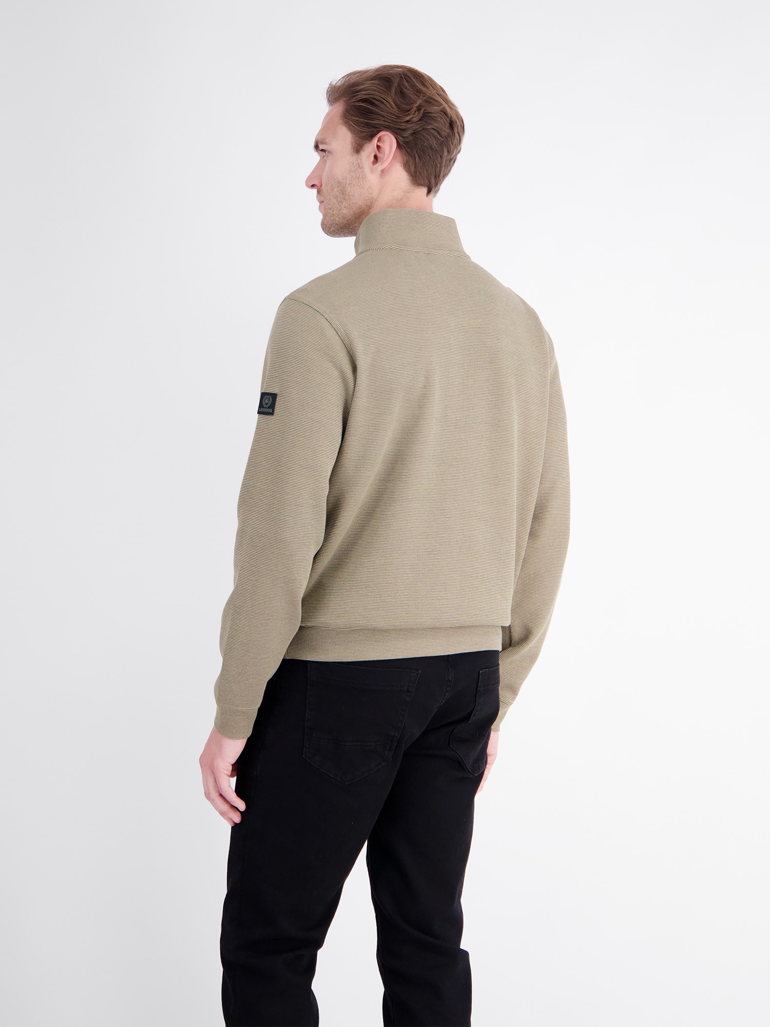 LERROS Sweat-shirt »Hochwertiger Troyer aus Mischgewebe mit feiner Rippstruktur«
