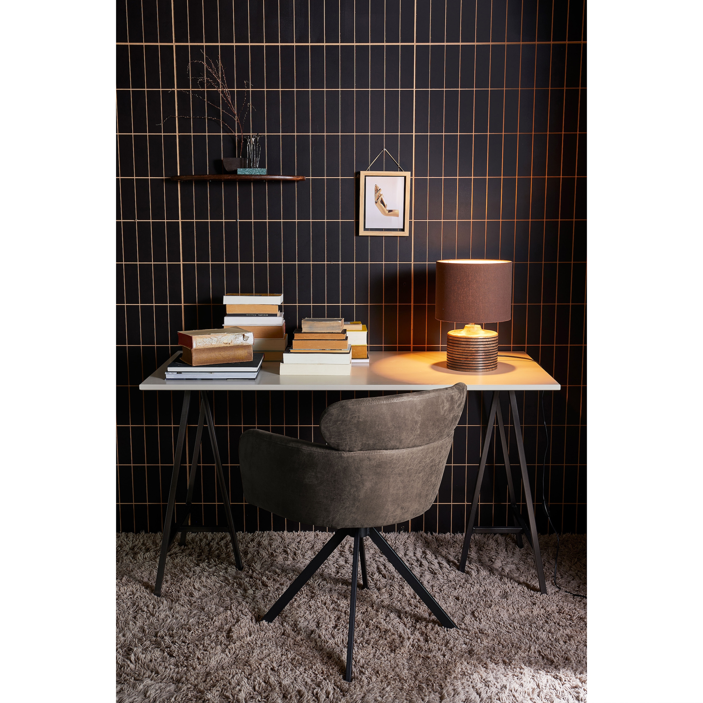 WOOOD Chaise de salle à manger »Fenne aus Kunstleder mit Drehgestell aus Metall H 80 x B 58 cm« (Ensemble) 2 cuis(Set, 2 pcs) Haute résistance à l'usure, largeur 58 cm