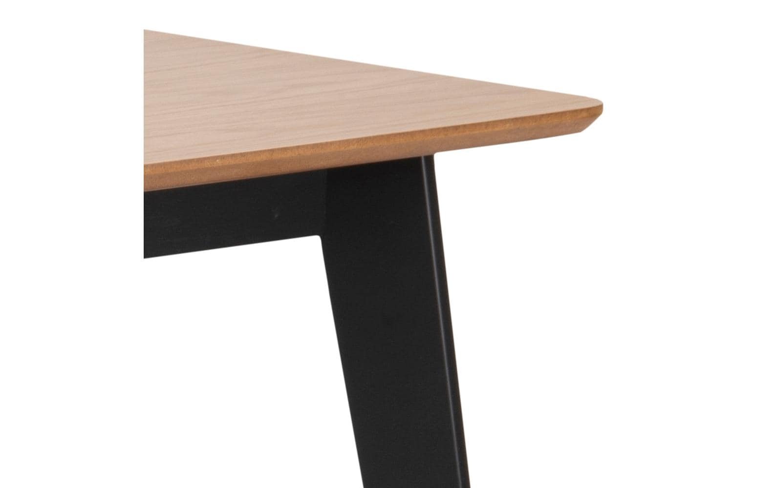 AC Design Table de salle à manger »Roxby 120 x 80 x 76 cm, Nature/Schwarz«