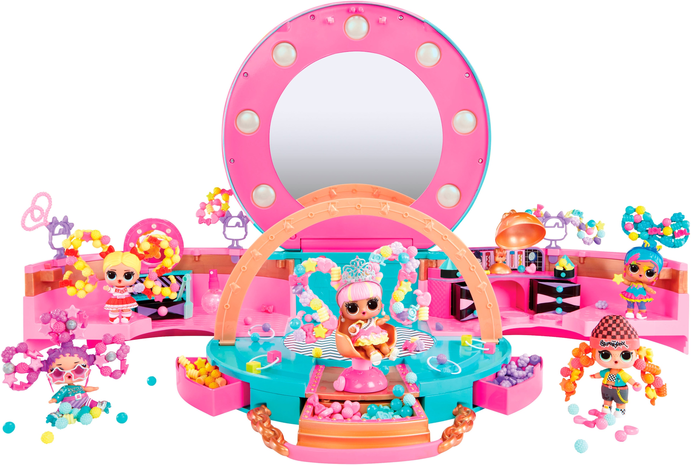 L.O.L. SURPRISE! Kreativset »L.O.L. Surprise Hair Beads Salon« inklusive Püppchen mit DIY Perlen-Frisuren