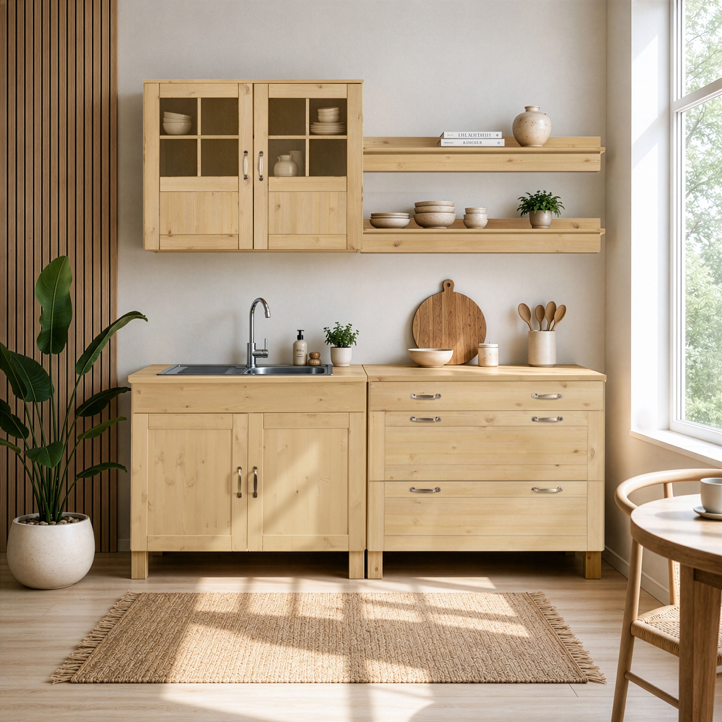 Home affaire Meuble évier »Alby« Largeur 100 cm, 1 compartiment