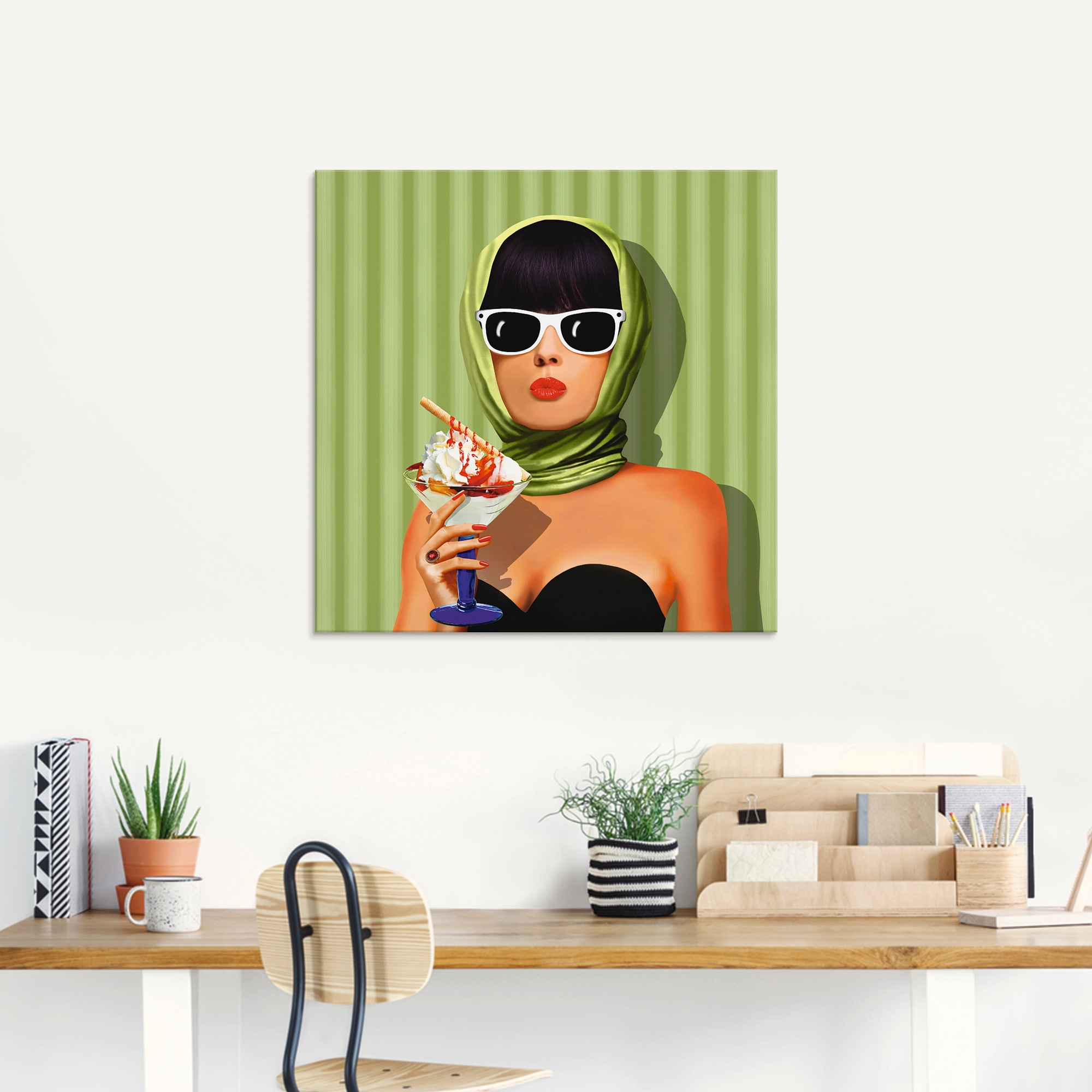 Artland Tableau en verre »Sommerliebe, Sommer, Sonne und Eiscreme« 1 cuis tlg. in verschiedenen Grössen