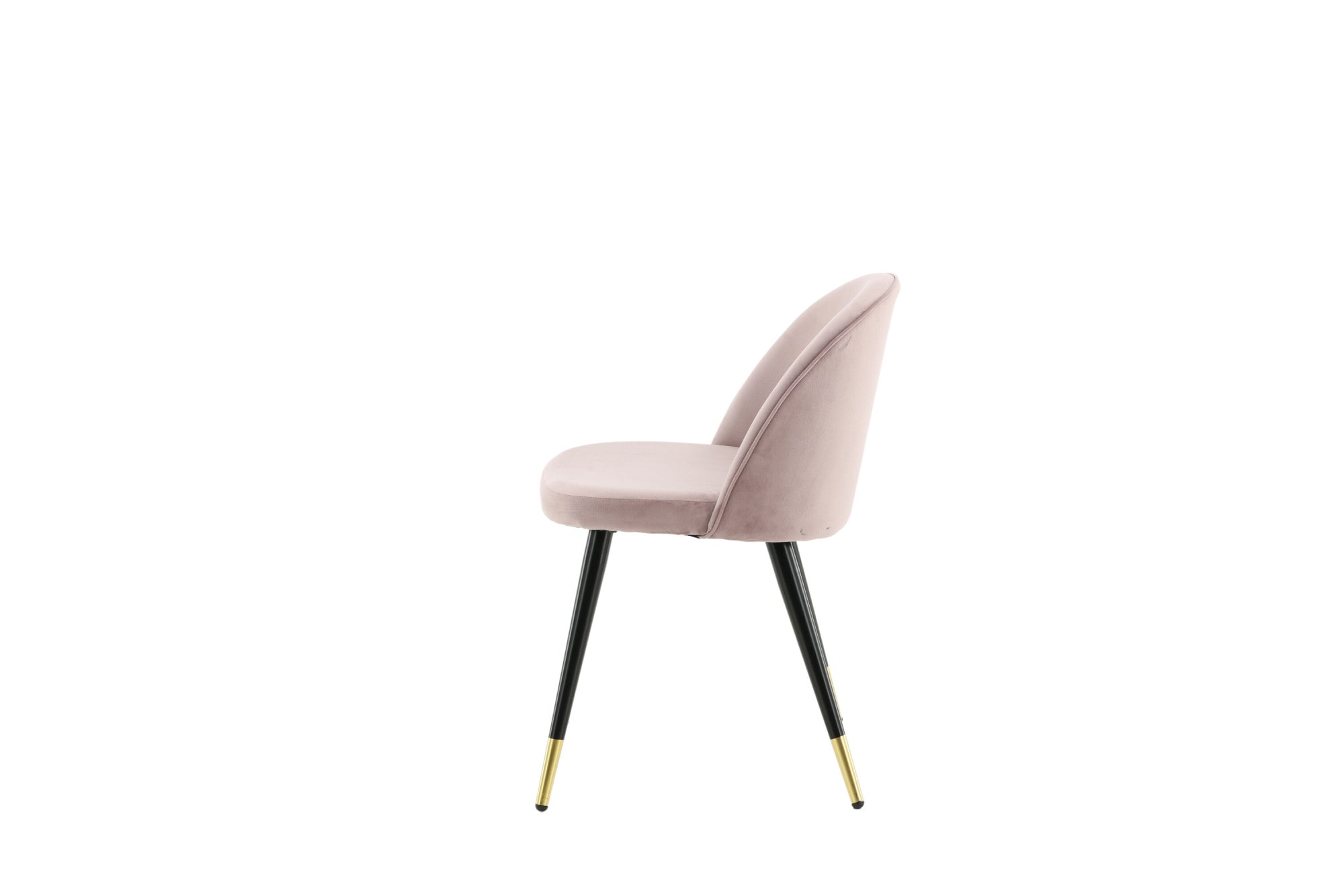 Venture Home Chaise de salle à manger »Velvet, 2er-Set Esszimmerstühle in Hellgrau-Samt, Messing-Beine« () 2 cuischaise rembourrée, revêtement doux, pieds en métal, arrondi