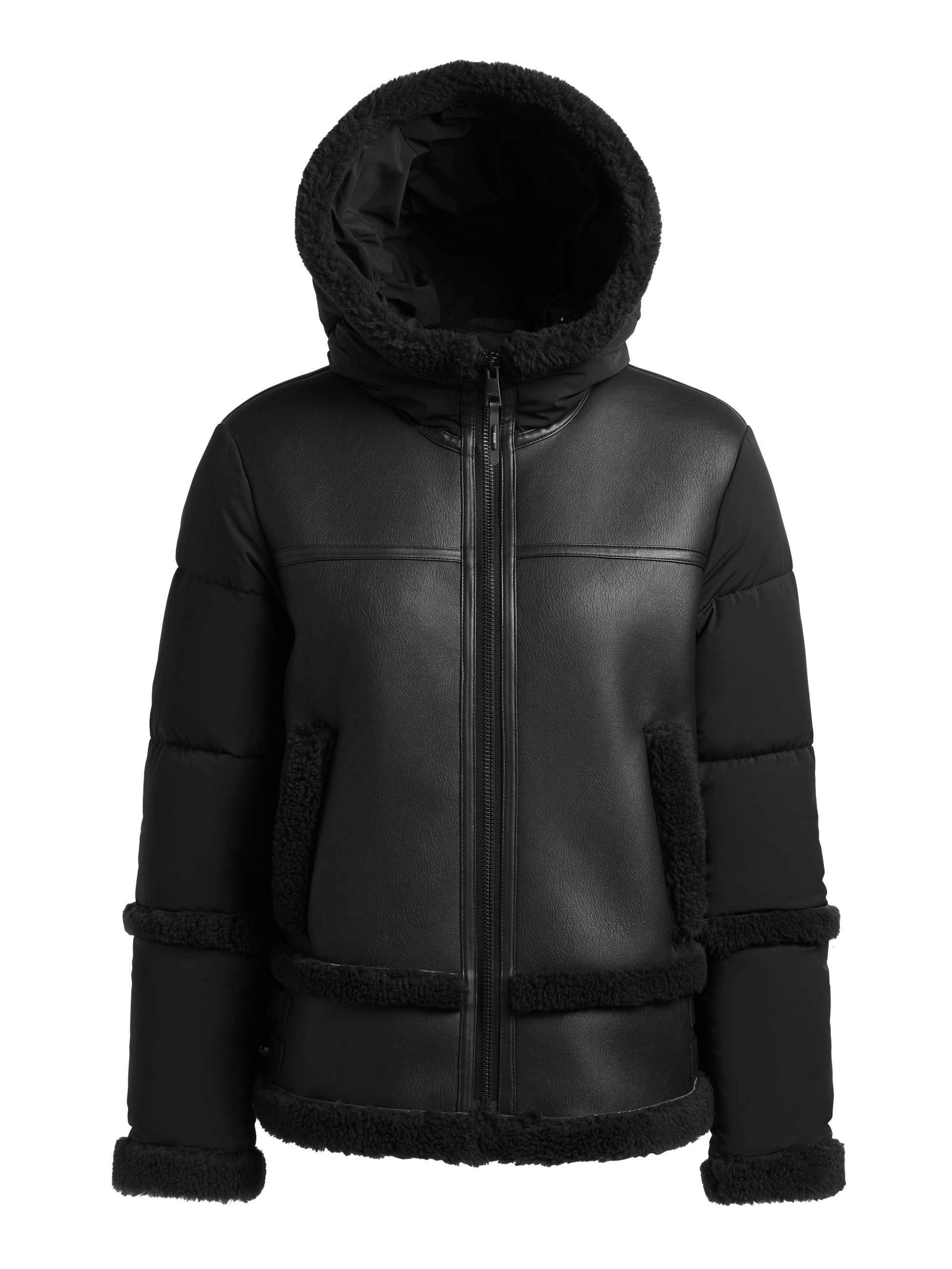 khujo Veste d'hiver »LEXYA« avec capuche wattierte, gesteppte Ärmel aus Nylon