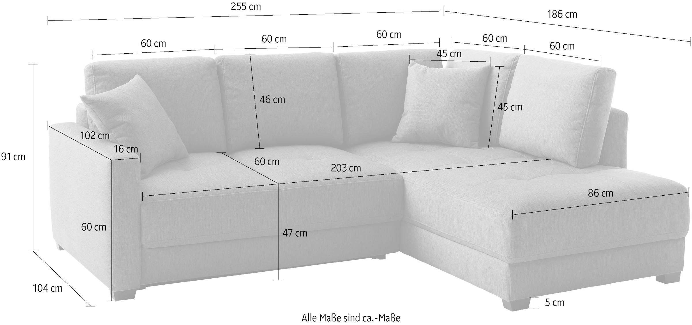 Mr. Couch Canapé d'angle »Pierre, L-Form mit BoxSpring« Mit Boxpring-Taschenfederkern