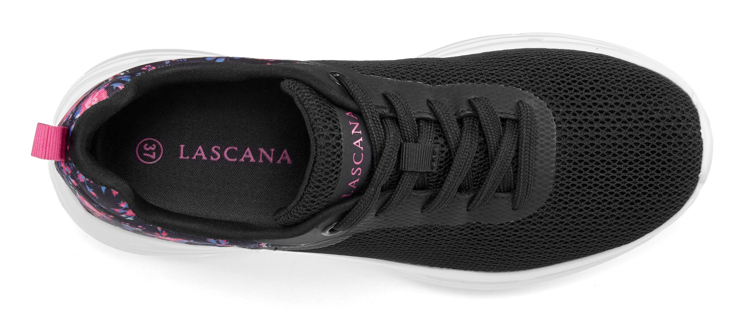 LASCANA Sneakers »Freizeitschuh, Halbschuh,«  mit Blumen-Print VEGAN
