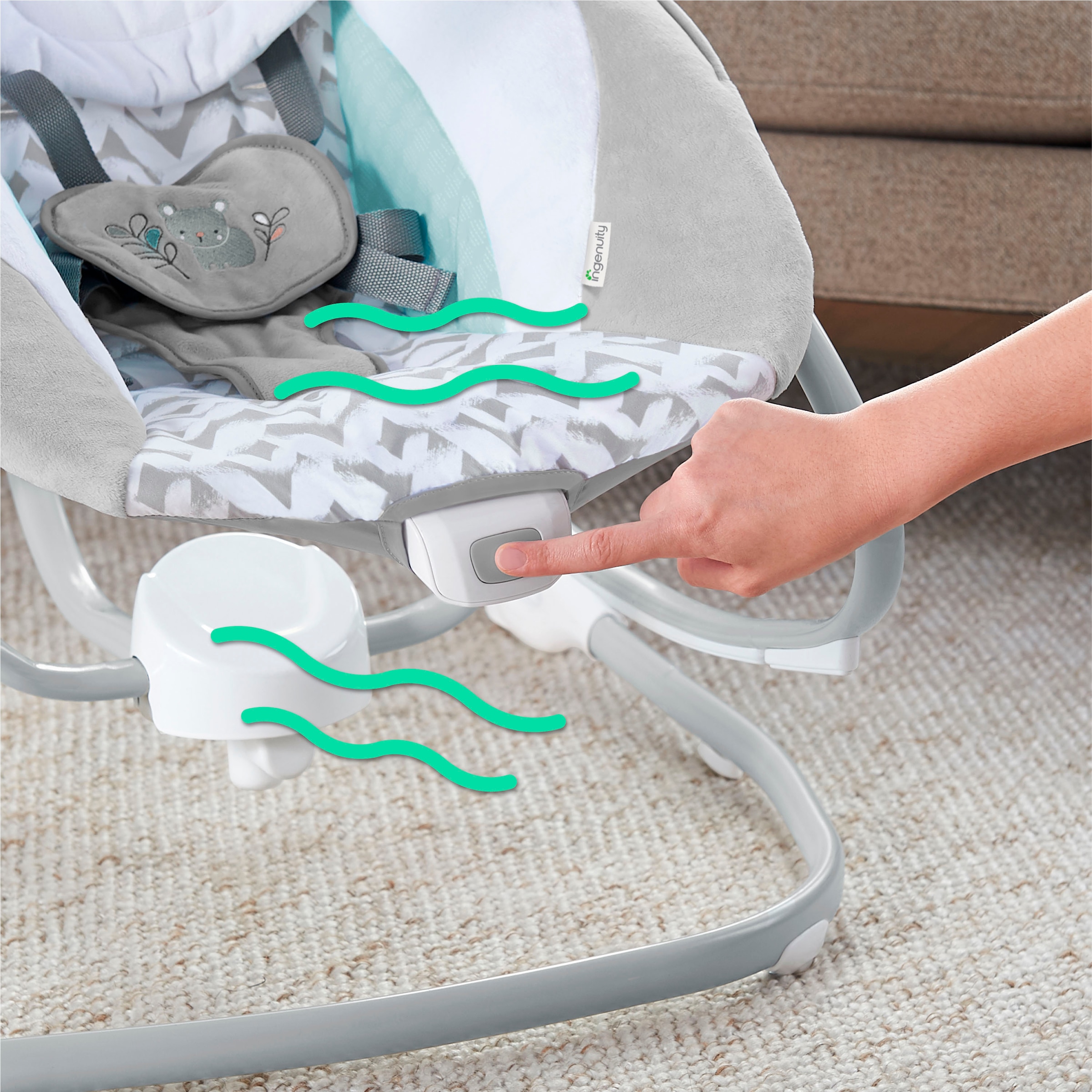 ingenuity Transat pour bébé »SimpleComfort Compact Soothing Swing & Rocker - Raylan« mit Sound-Effekt