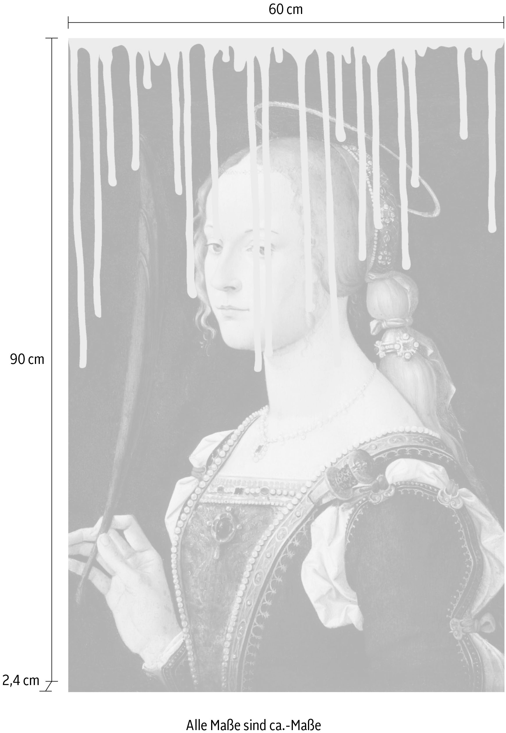 queence Acrylglasbild »Frau mit Farbklecks« Bilder von Frauen | Formen | Frau | Gemälde | Historische Persönlichkeiten | Kunst Fine Art-Print in Galeriequalität