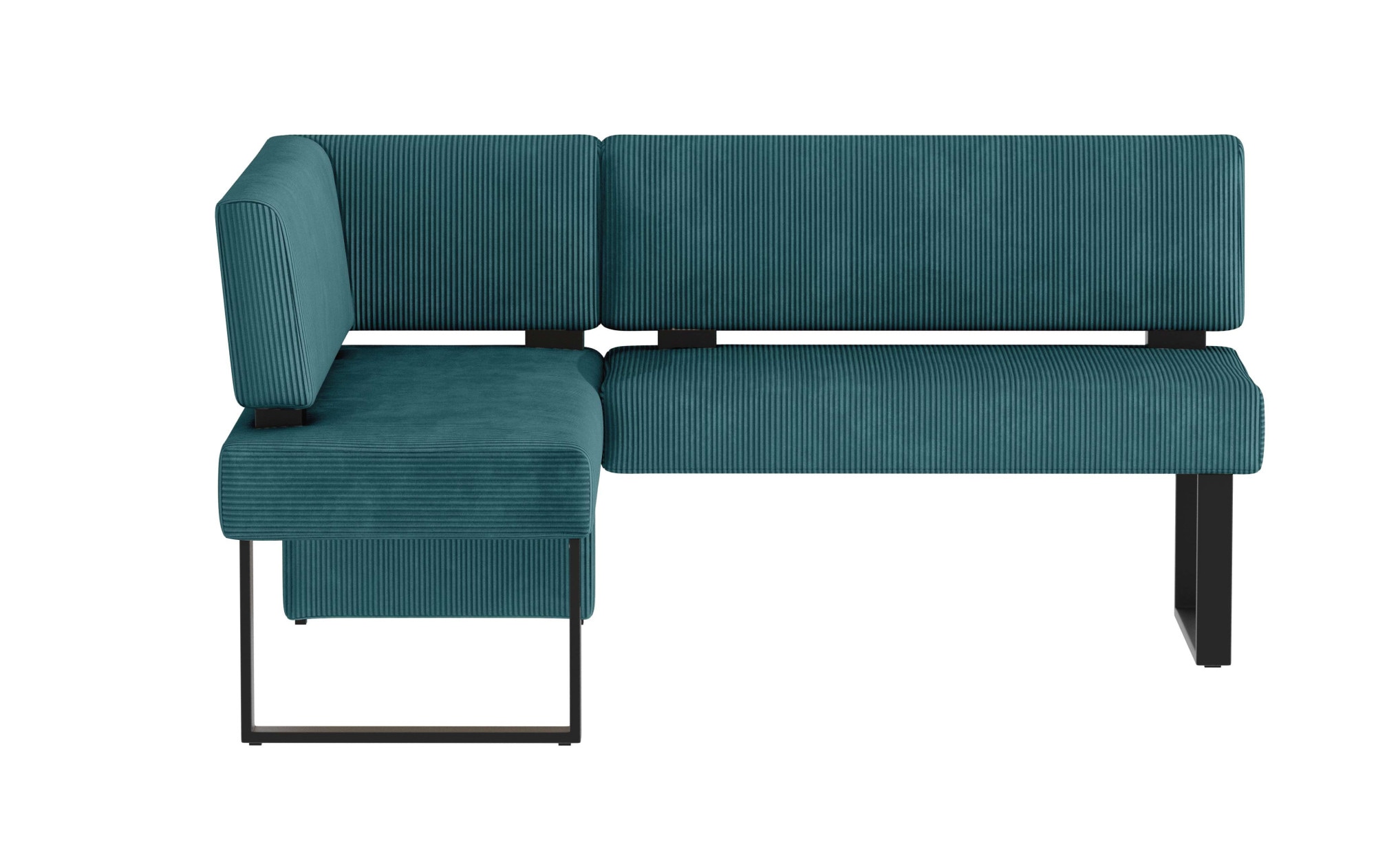 GOODproduct Ensemble de bancs d'angle »Oliver« Ensemble, 4 pièces, 4 cuis tlg. banquette d'angle avec suspension ondulée sous l'assise, table en chêne massif