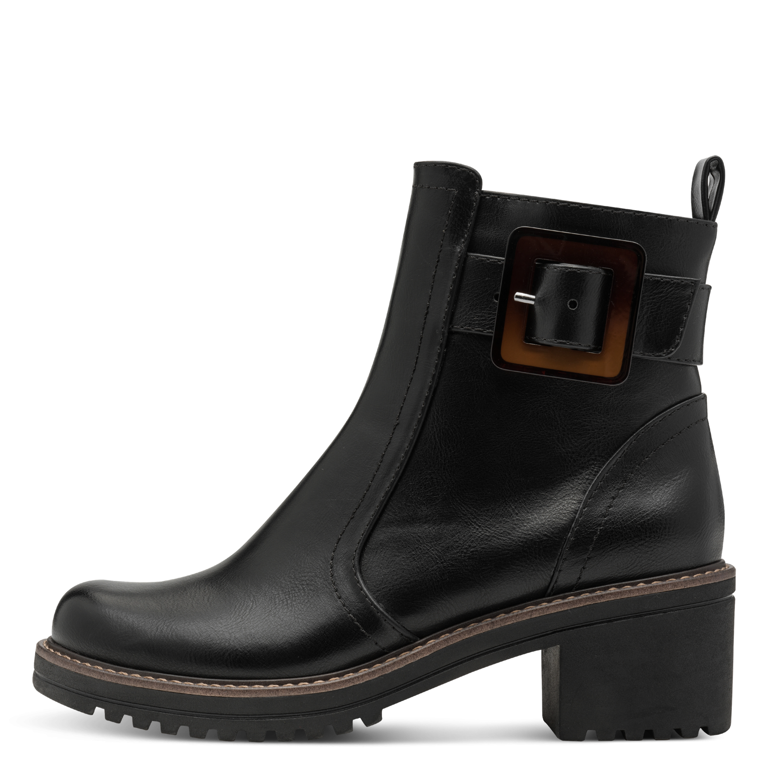 MARCO TOZZI Bottines  Talons blocs, bottines d'automne avec jolie boucle décorative