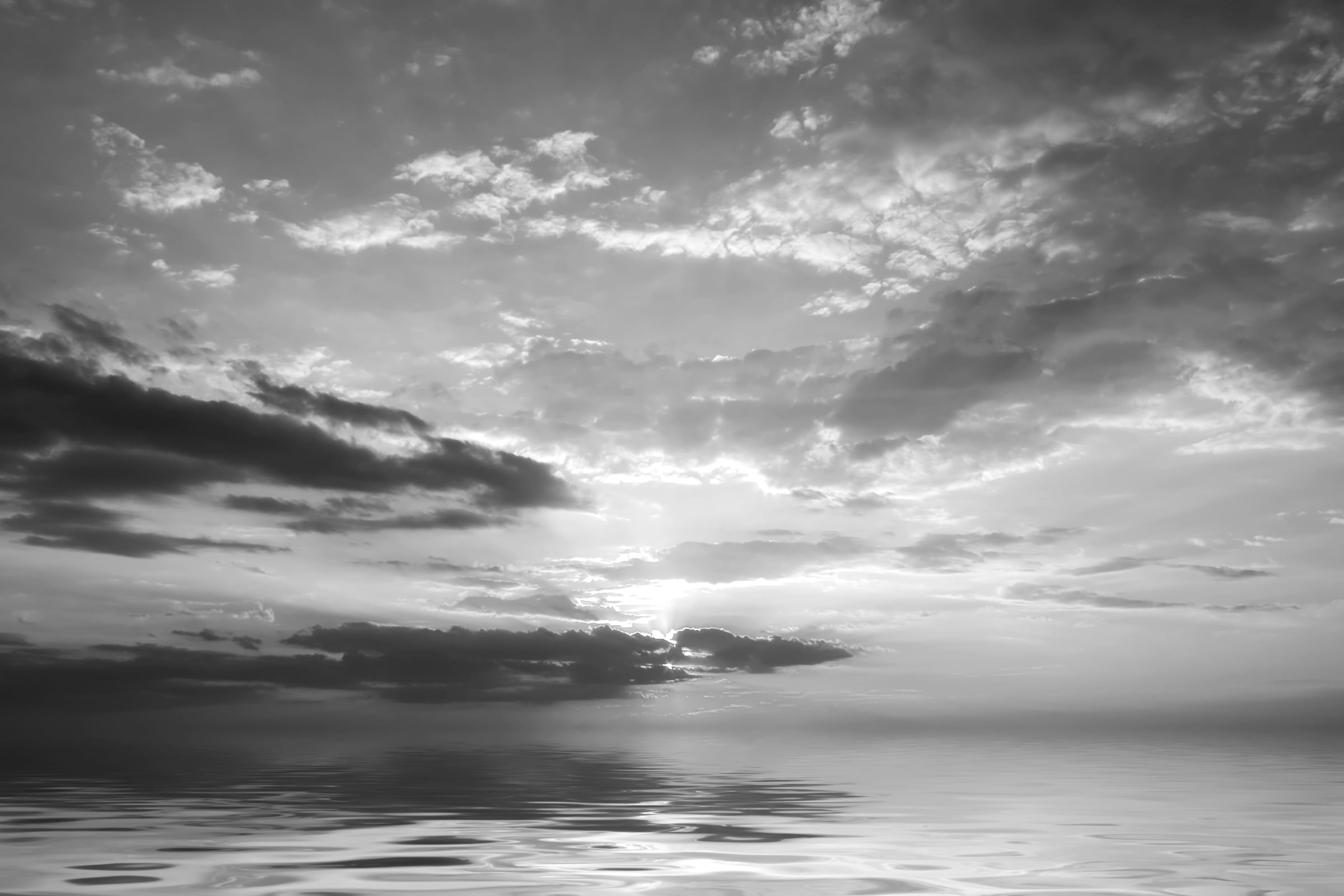 Papermoon Fototapete »Meer Schwarz & Weiss«