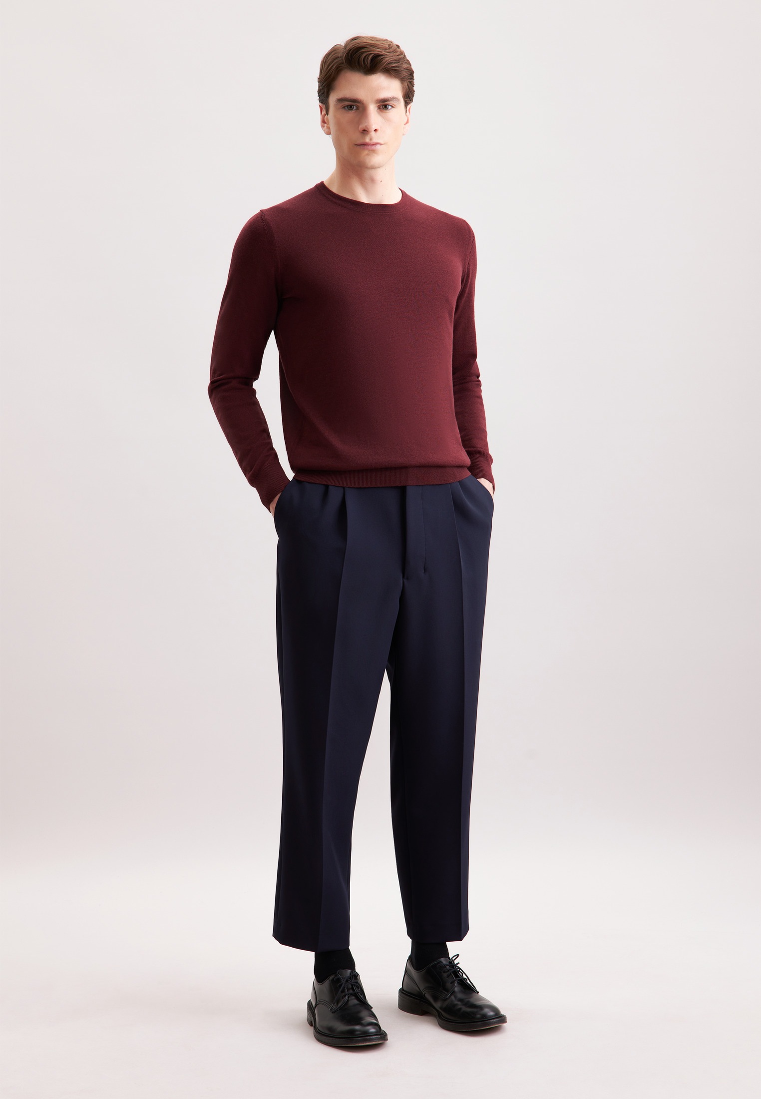 seidensticker Pull-over »Schwarze Rose« 1/1 Rundhals Uni