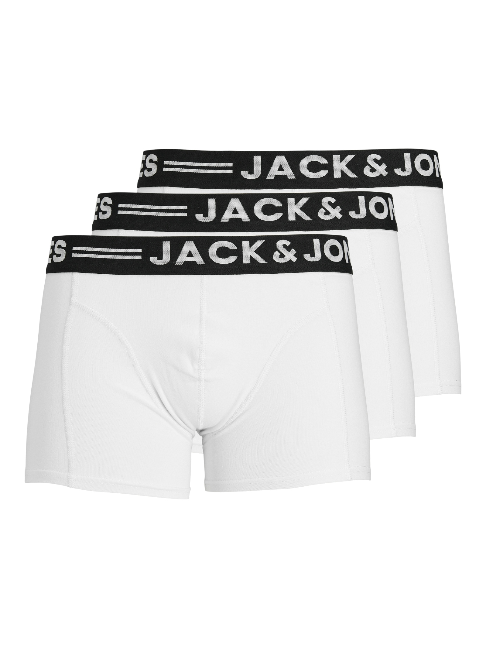 Jack & Jones Boxer »Sense Trunks« Packung, 3er-Pack, 3 cuis Baumwollmischung, elastisches Bündchen